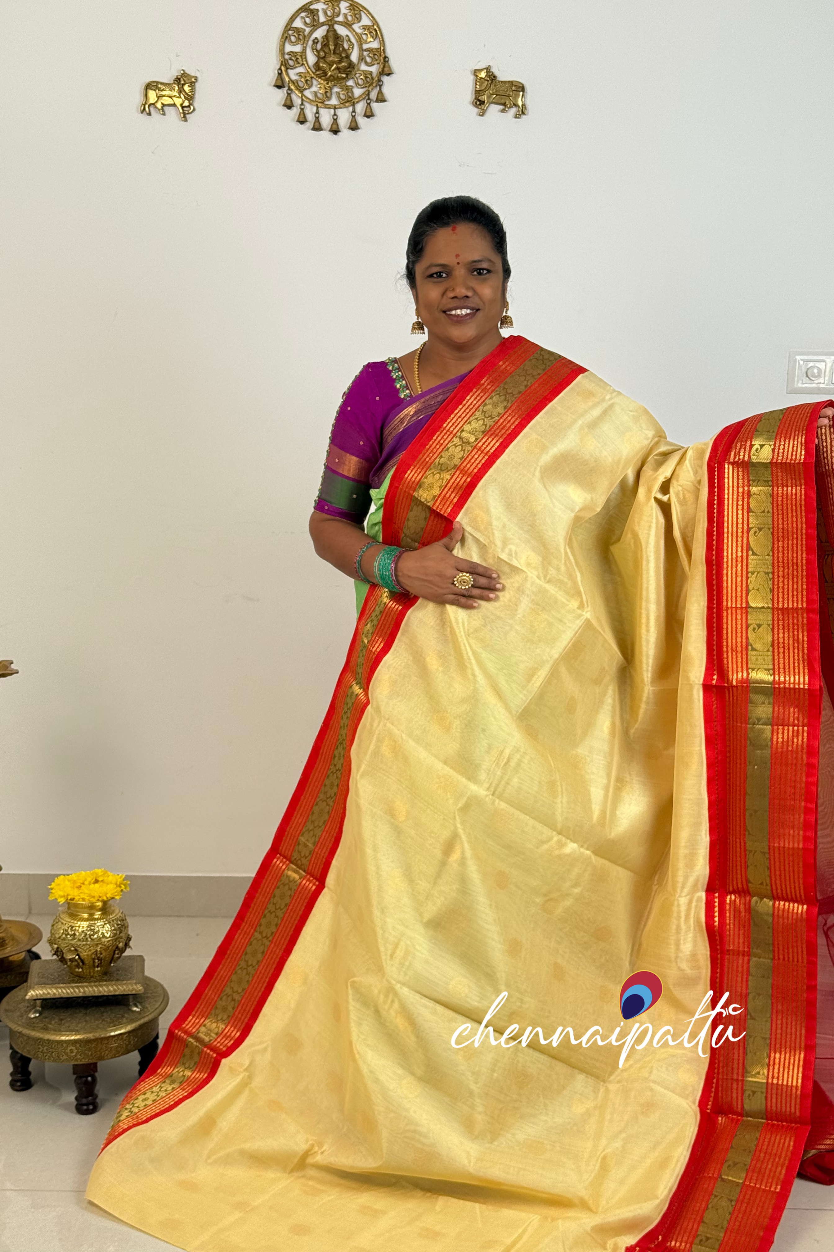 Mangai - Kupadam Silk Cotton Saree | Blouse Attached
