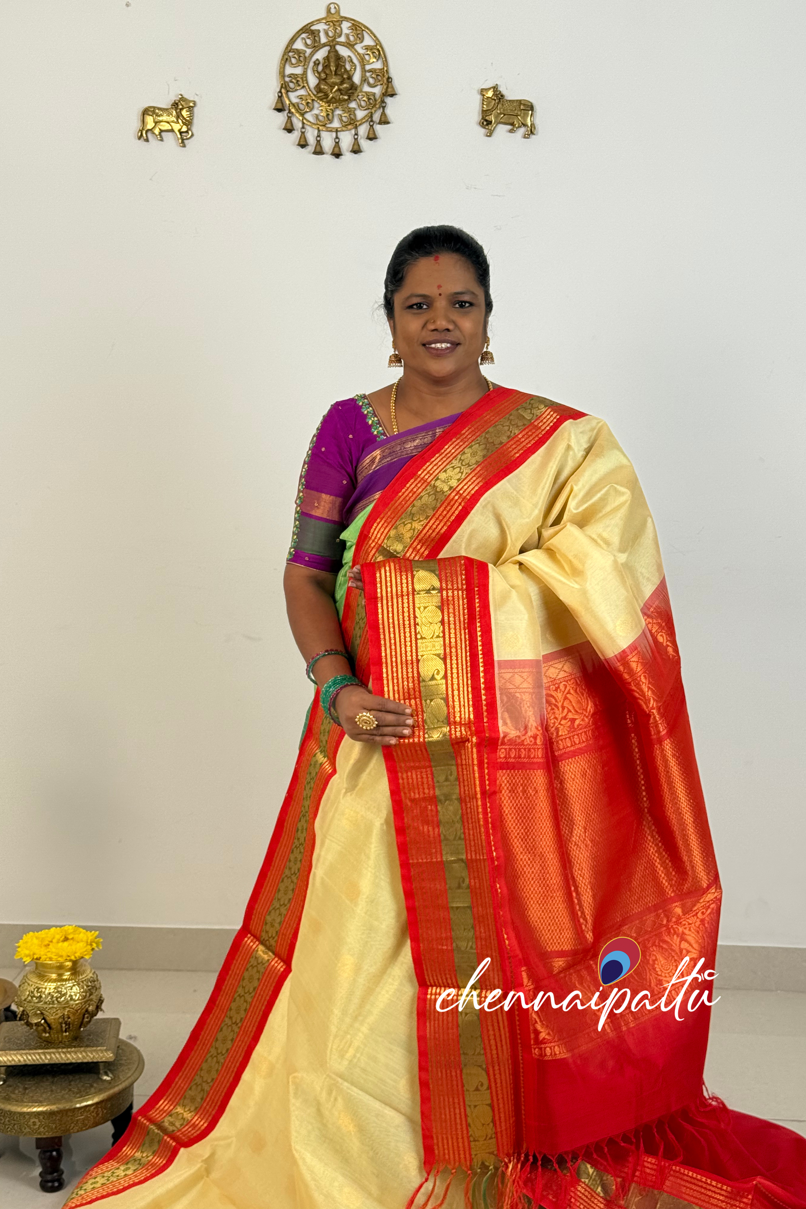 Mangai - Kupadam Silk Cotton Saree | Blouse Attached