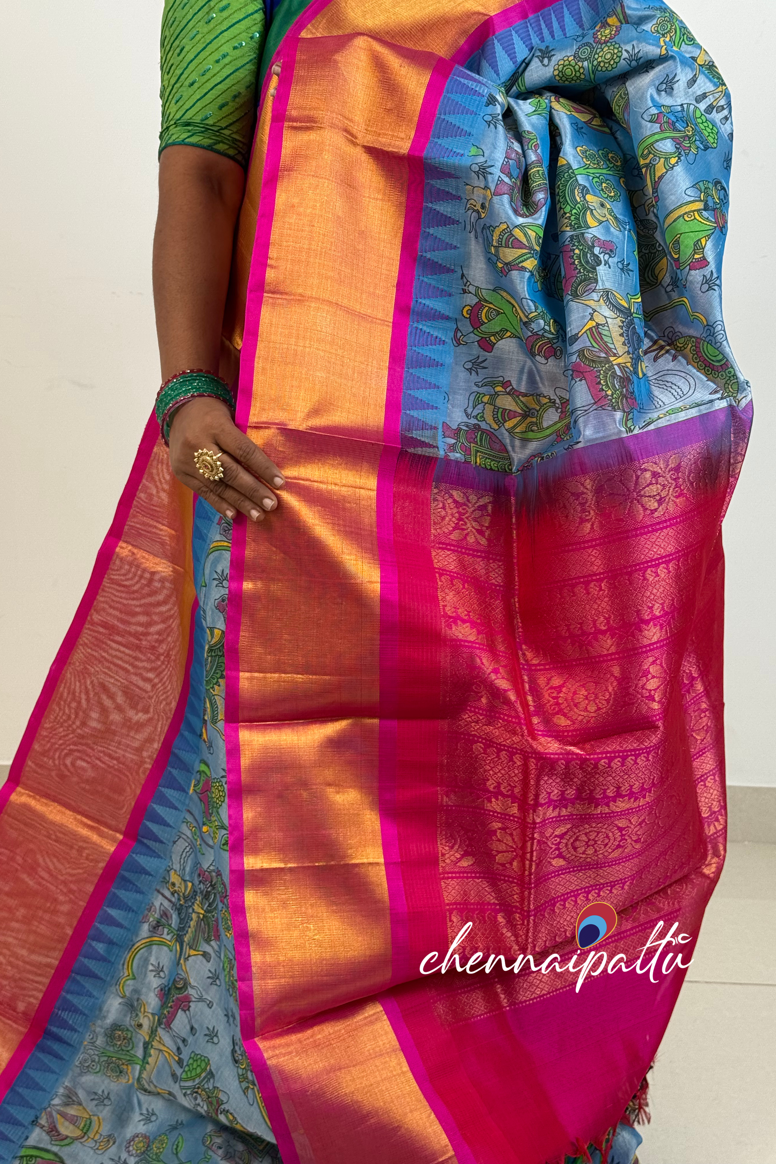 Mangai - Kupadam Silk Cotton Saree | Blouse Attached