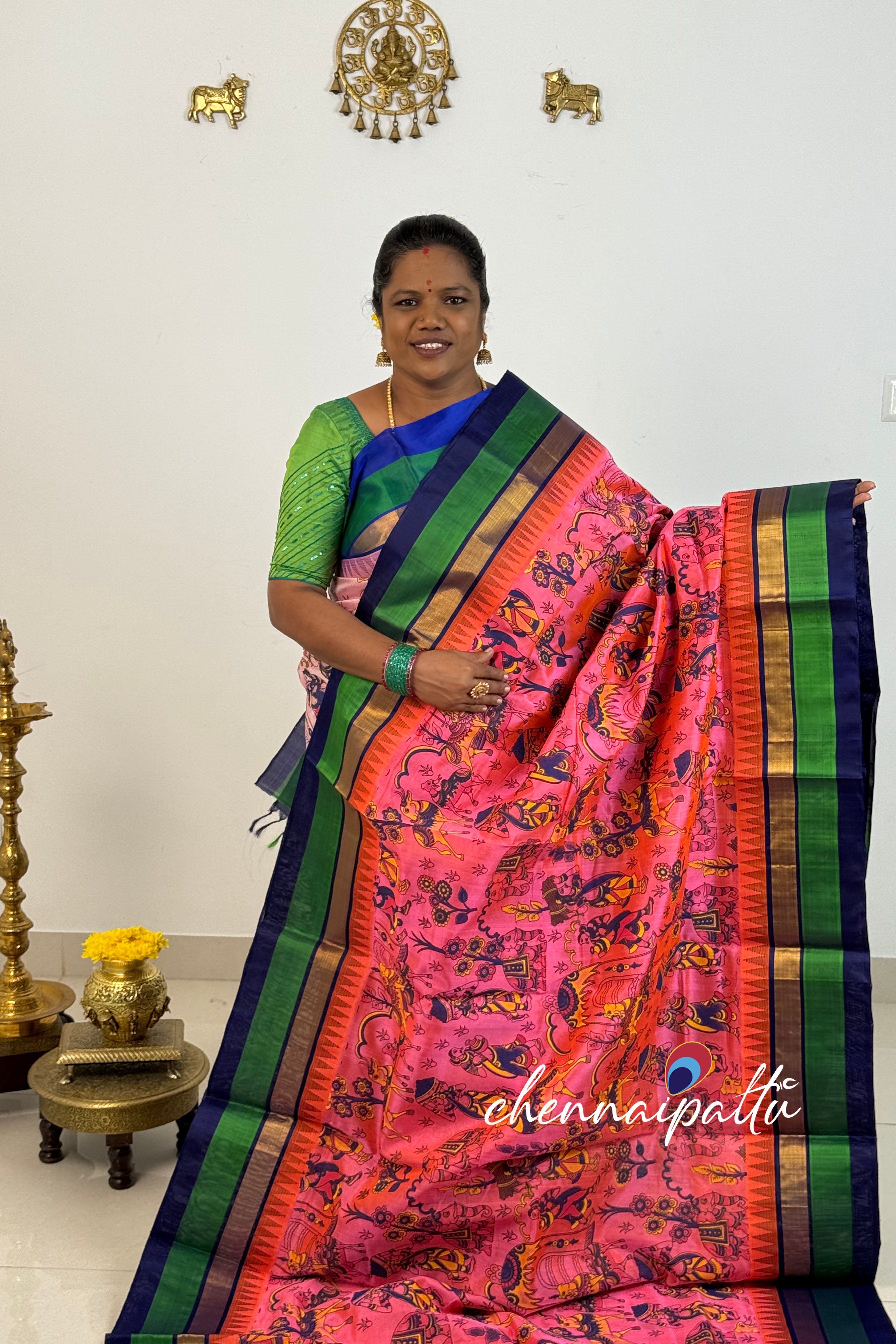 Mangai - Kupadam Silk Cotton Saree | Blouse Attached