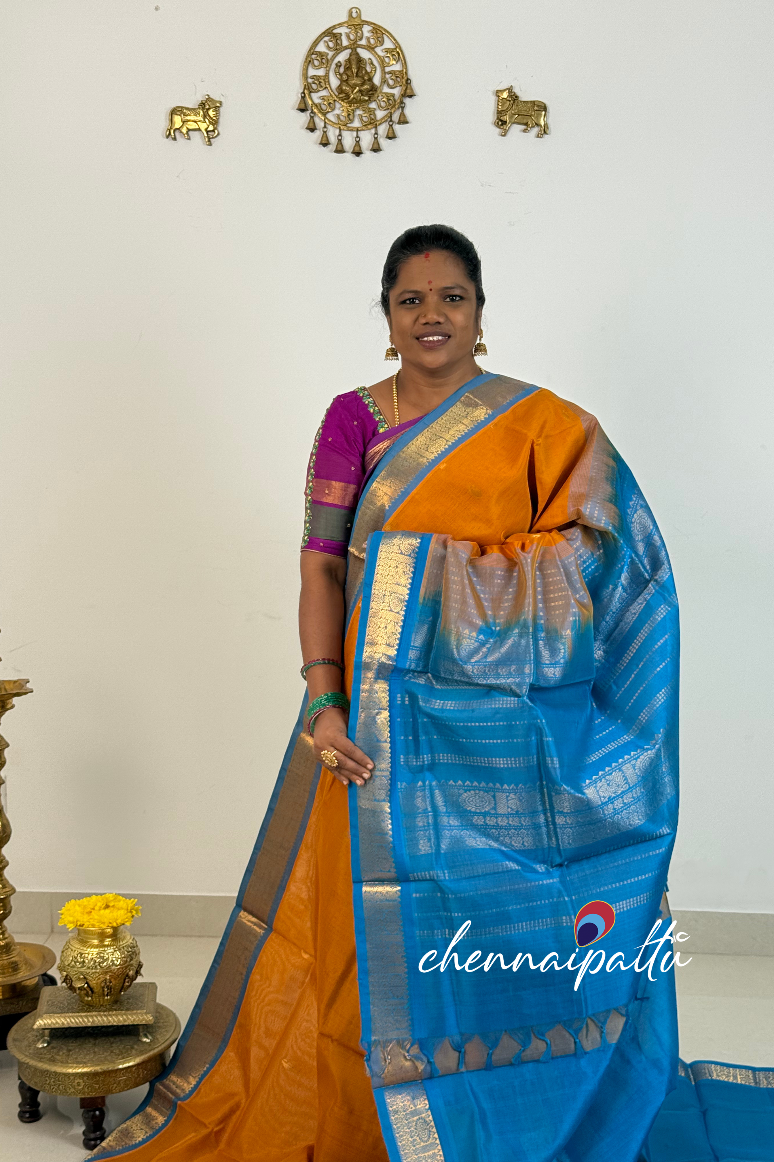 Mangai - Kupadam Silk Cotton Saree | Blouse Attached