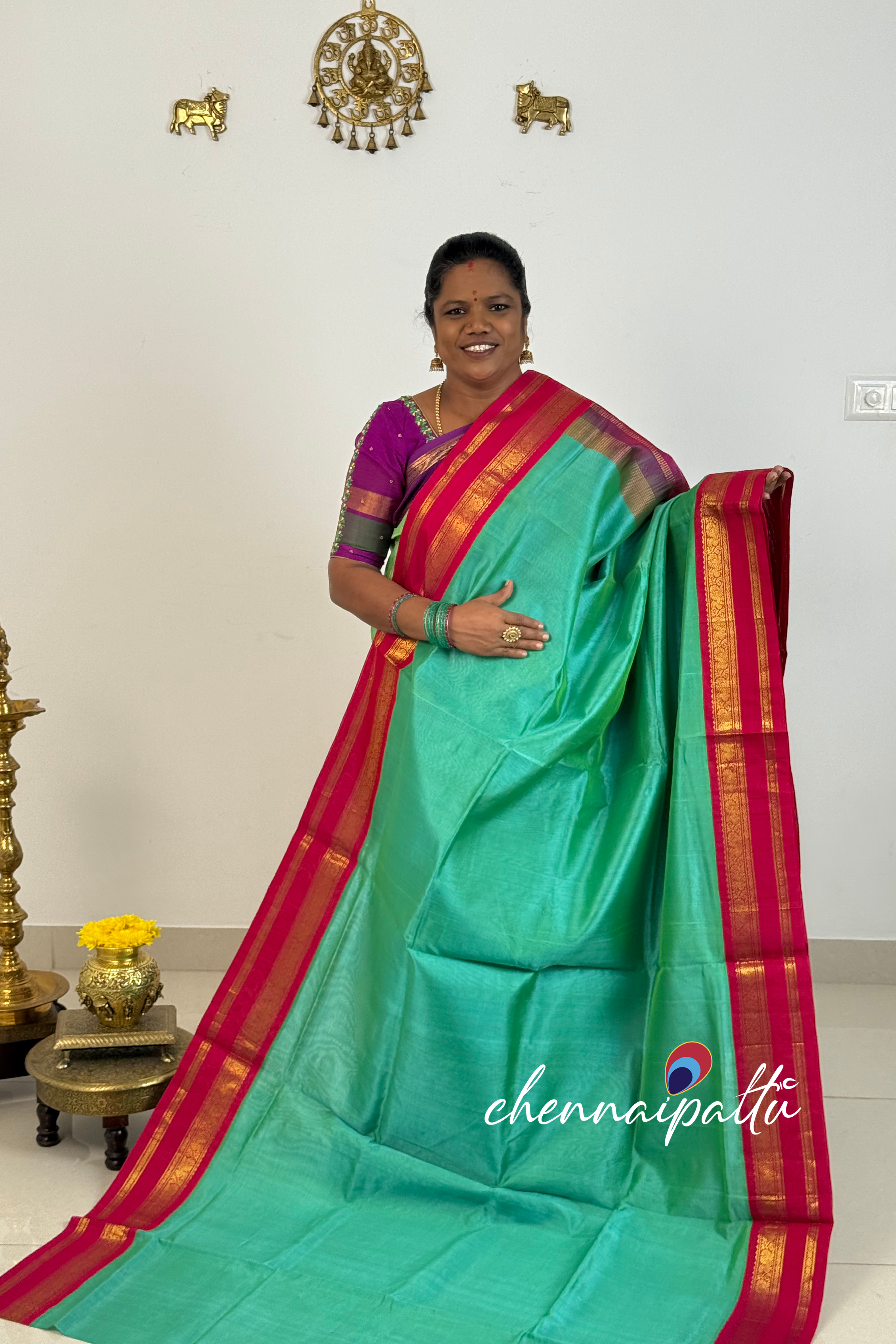 Mangai - Kupadam Silk Cotton Saree | Blouse Attached