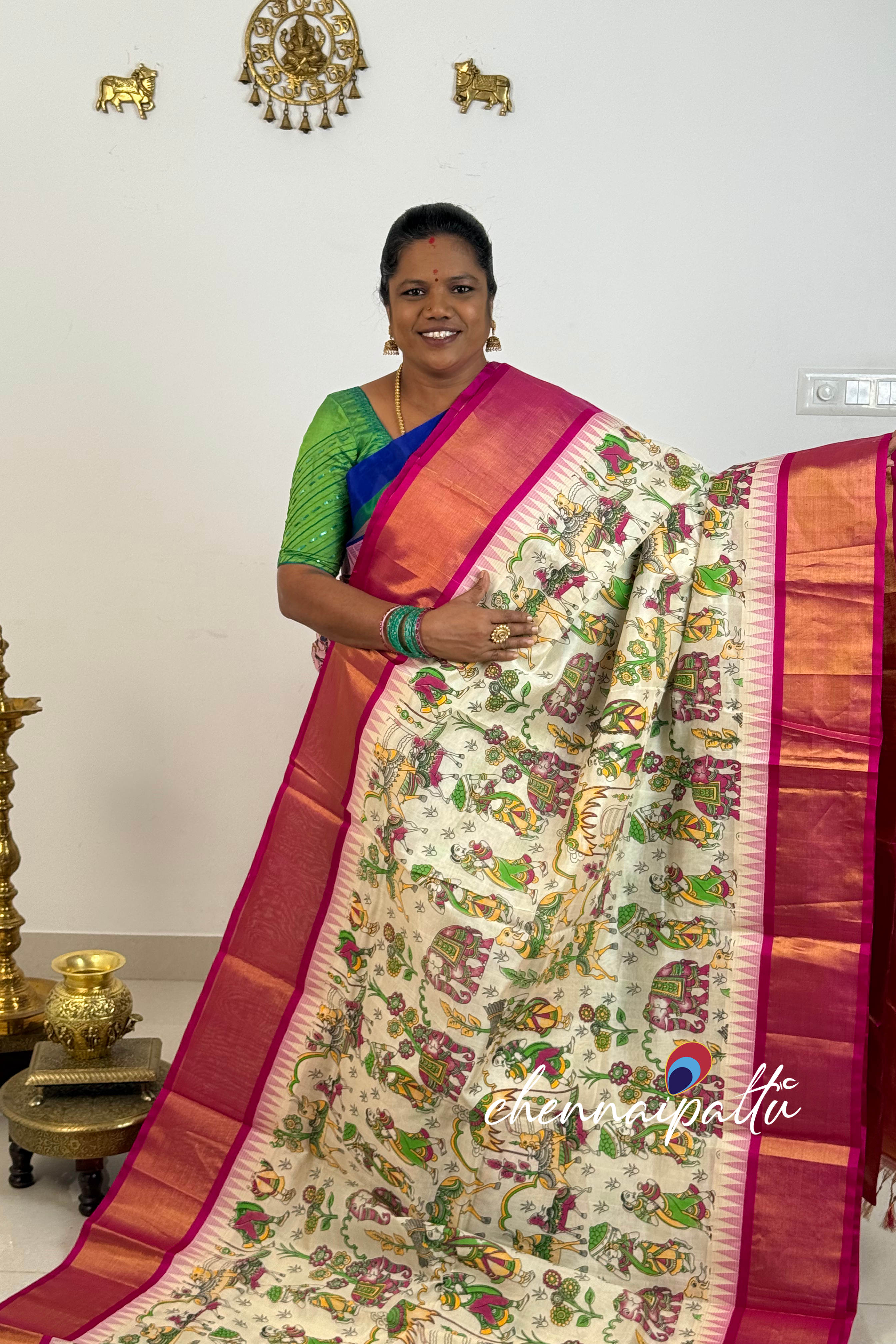 Mangai - Kupadam Silk Cotton Saree | Blouse Attached