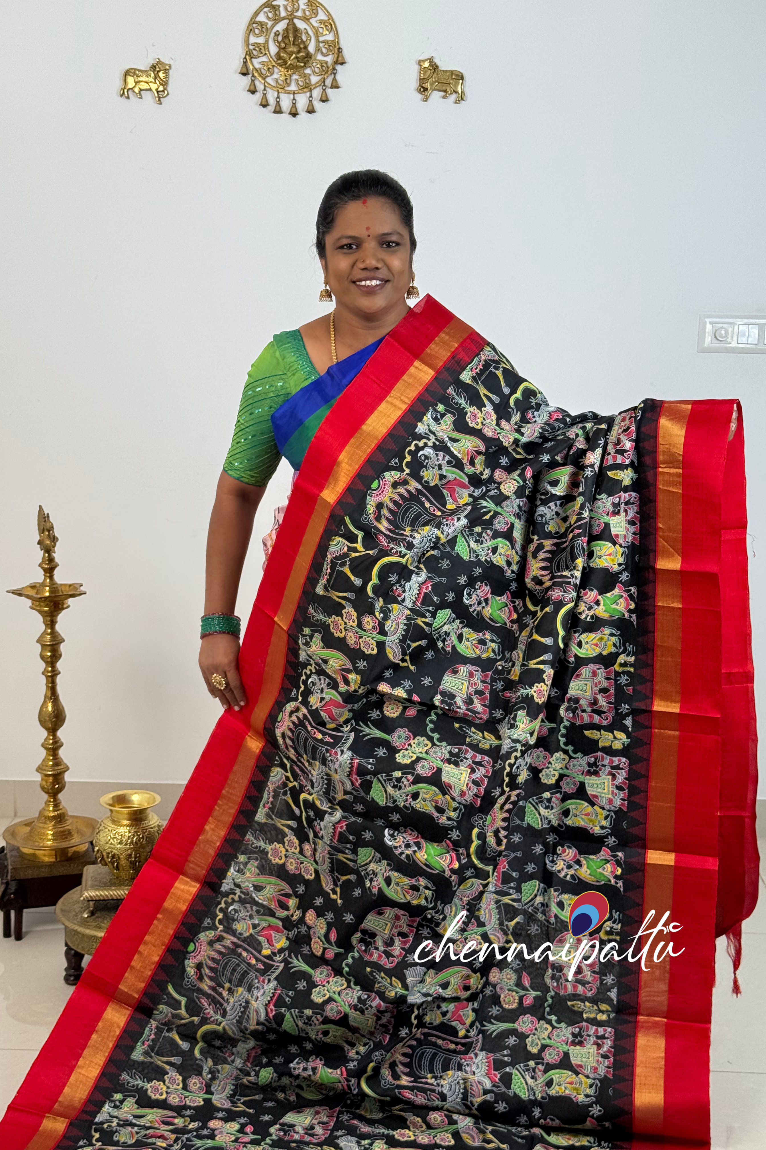 Mangai - Kupadam Silk Cotton Saree | Blouse Attached