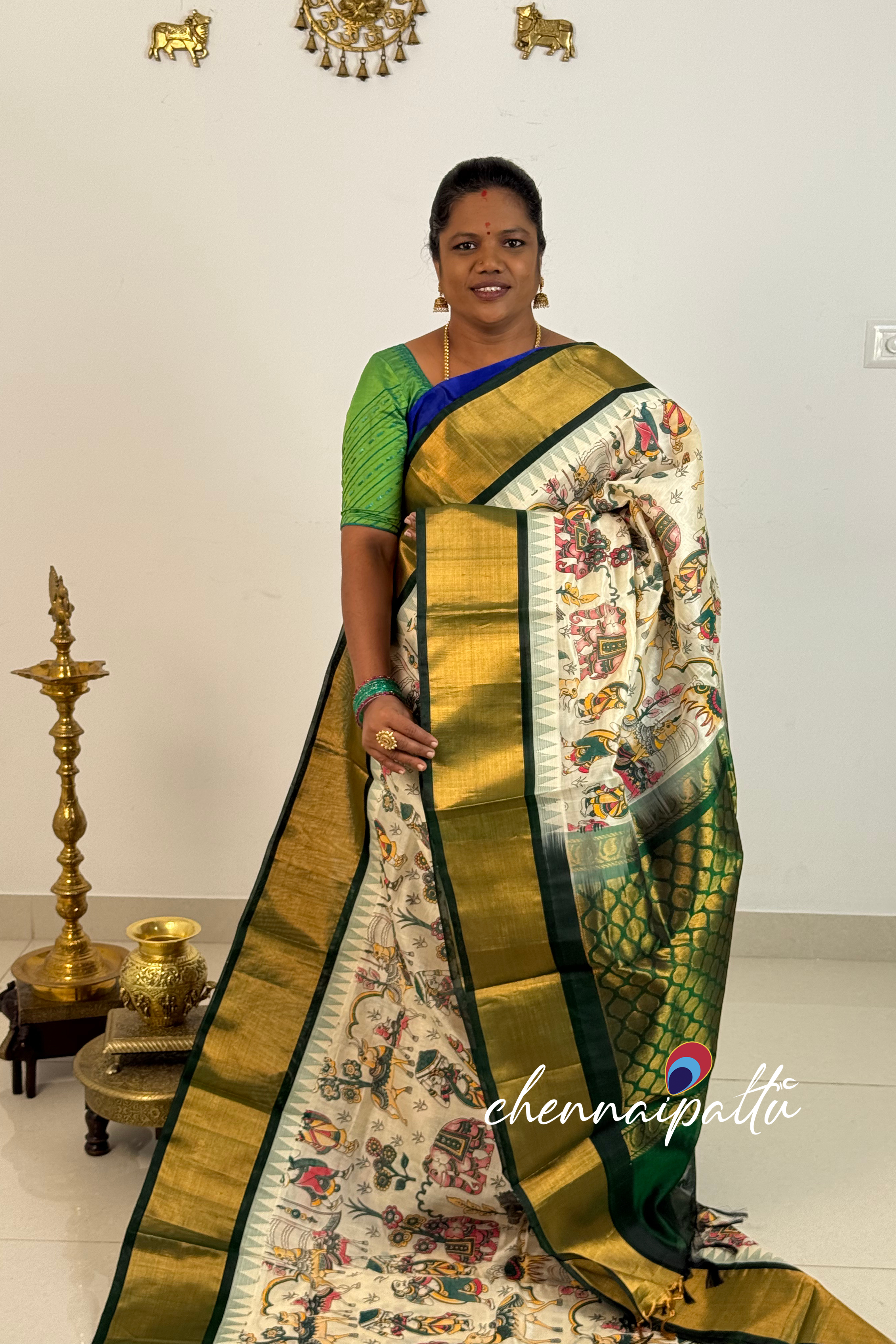 Mangai - Kupadam Silk Cotton Saree | Blouse Attached