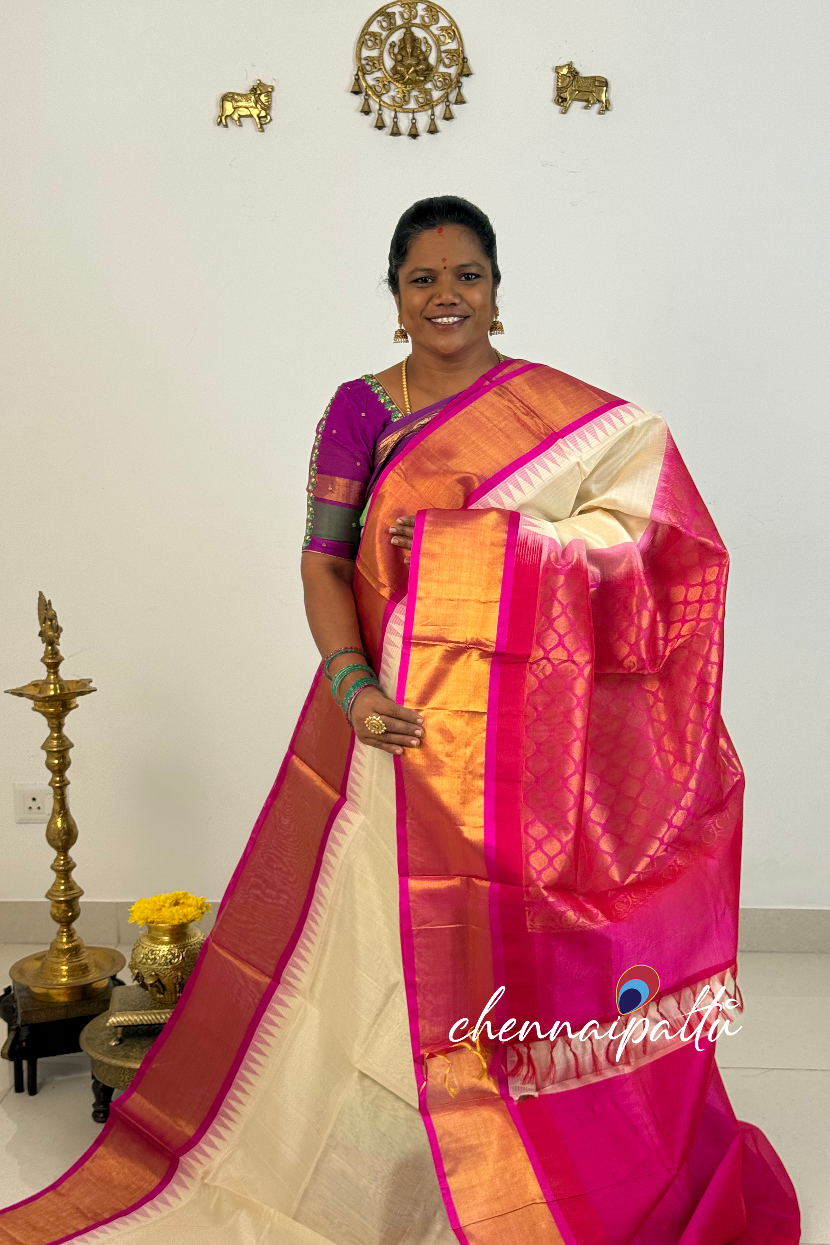 Mangai - Kupadam Silk Cotton Saree | Blouse Attached