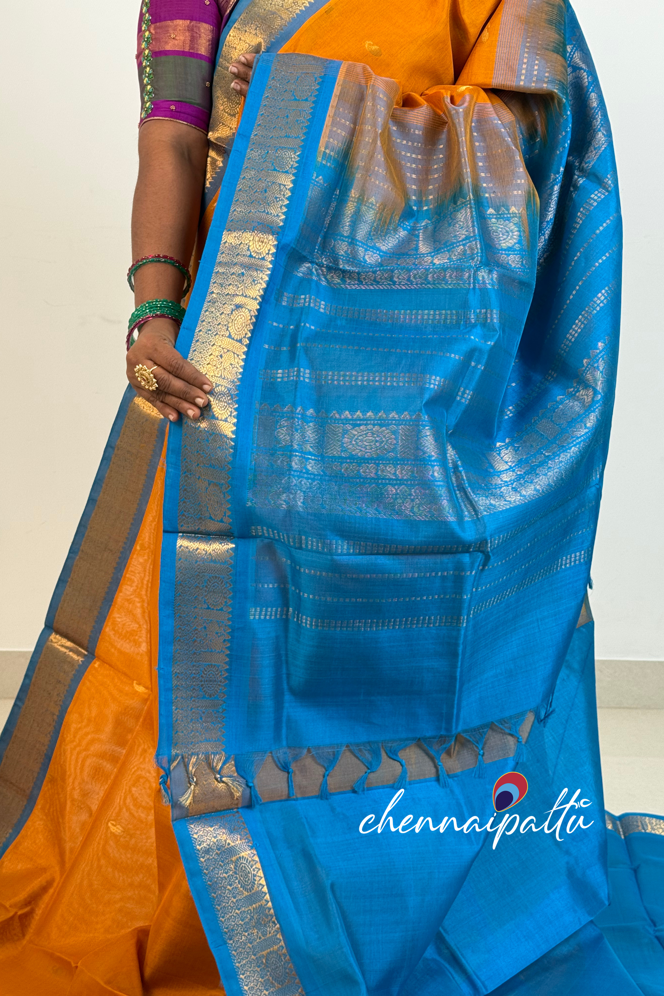 Mangai - Kupadam Silk Cotton Saree | Blouse Attached
