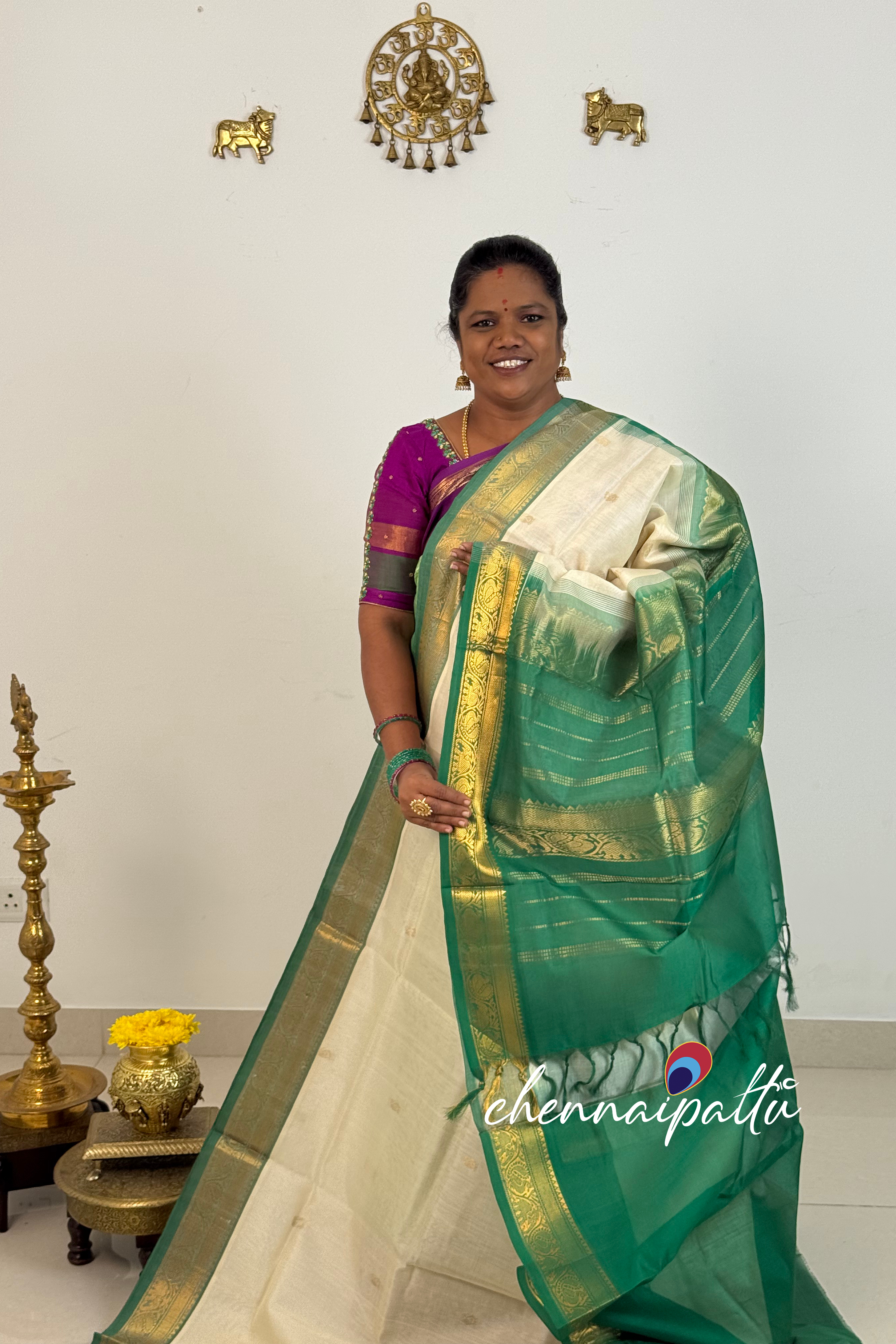 Mangai - Kupadam Silk Cotton Saree | Blouse Attached
