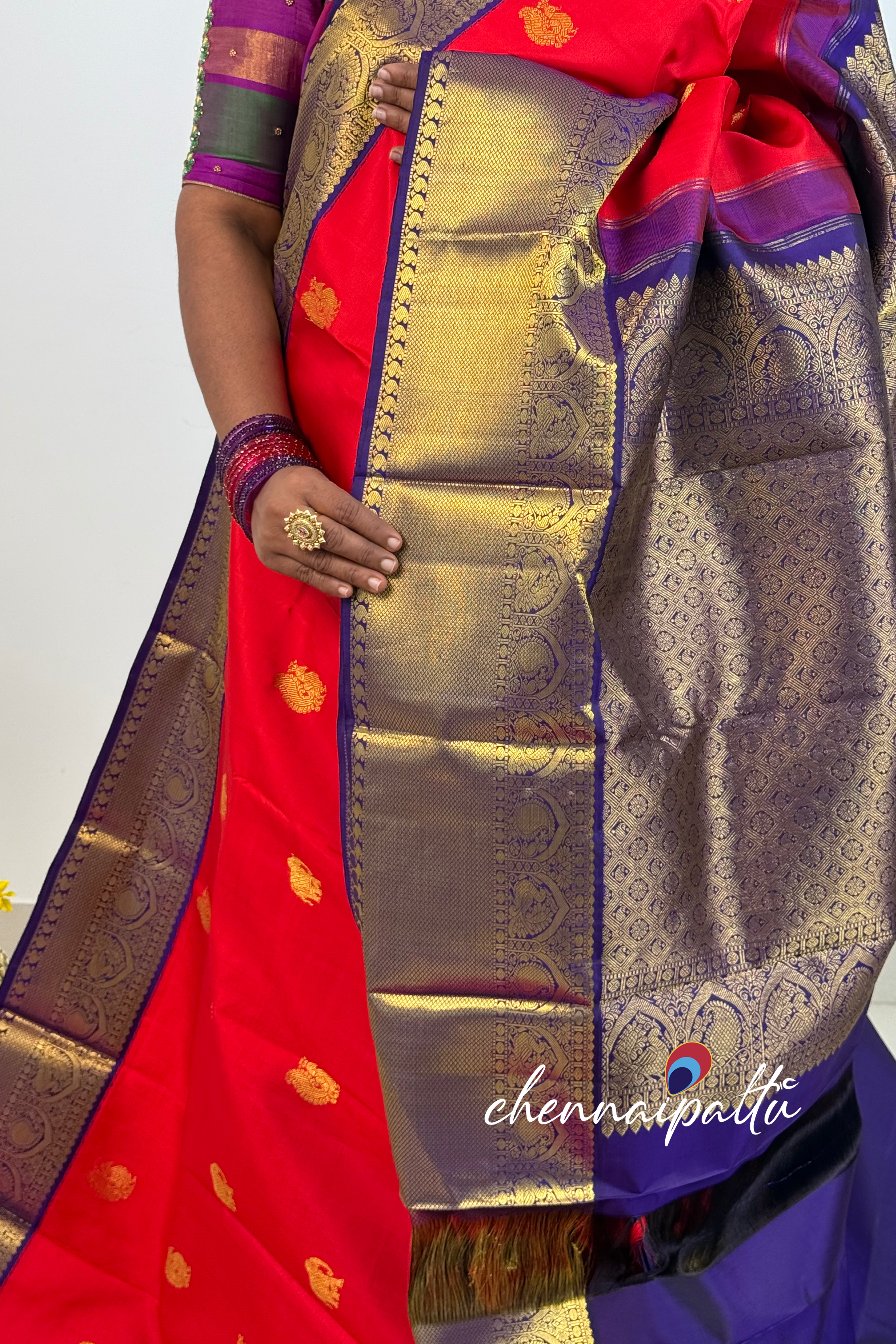 Tharagai - Kanchipuram Pure Silk Saree | Blouse Attached