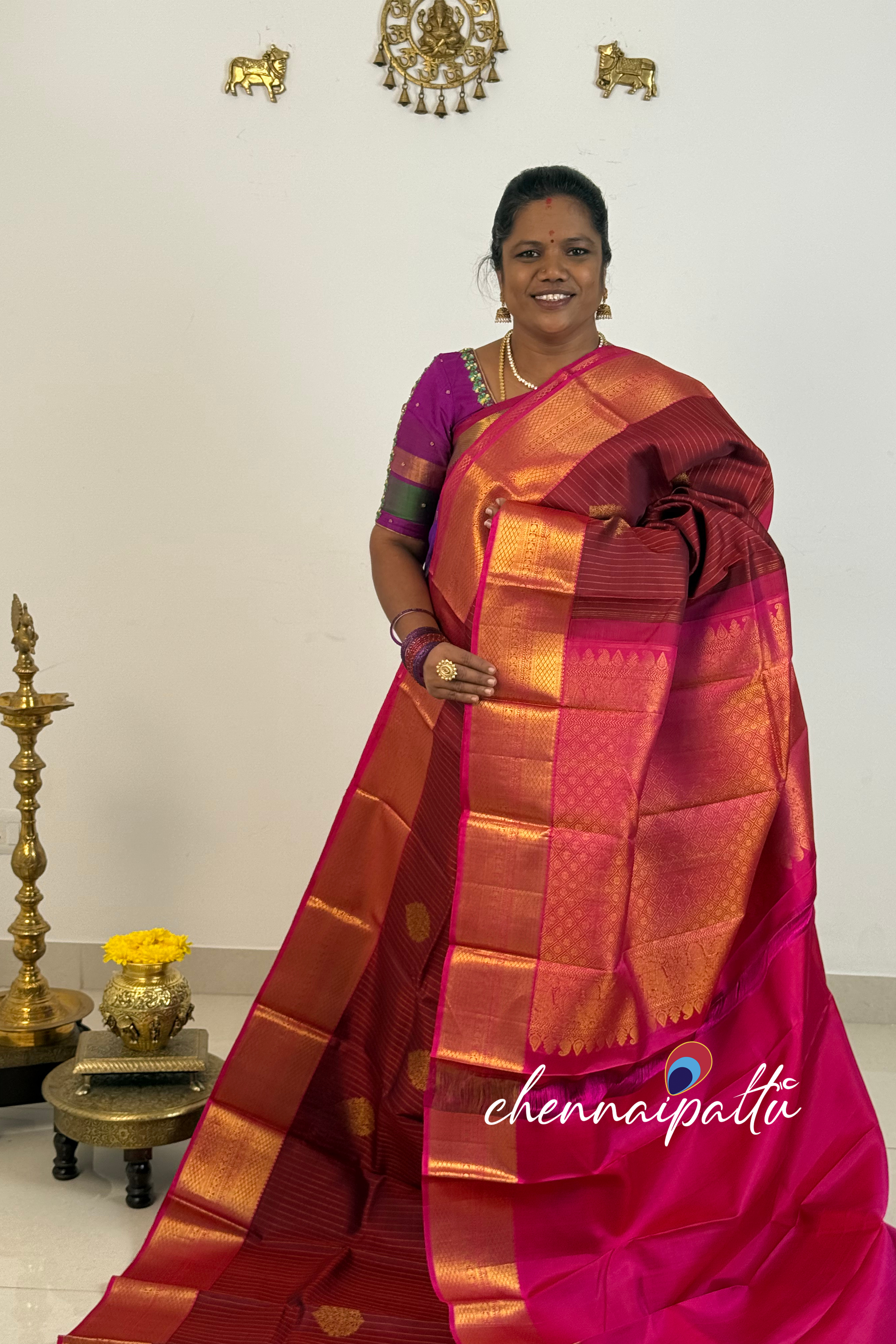 Tharagai - Kanchipuram Pure Silk Saree | Blouse Attached