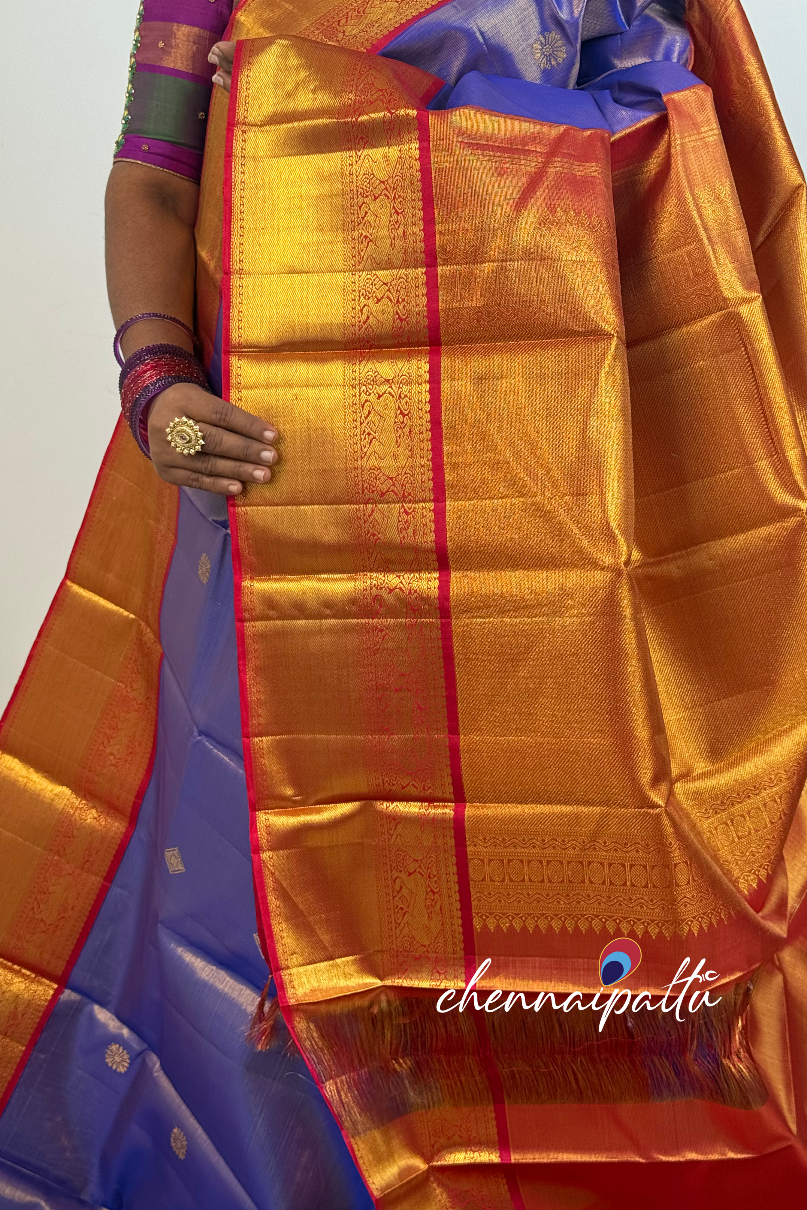 Tharagai - Kanchipuram Pure Silk Saree | Blouse Attached