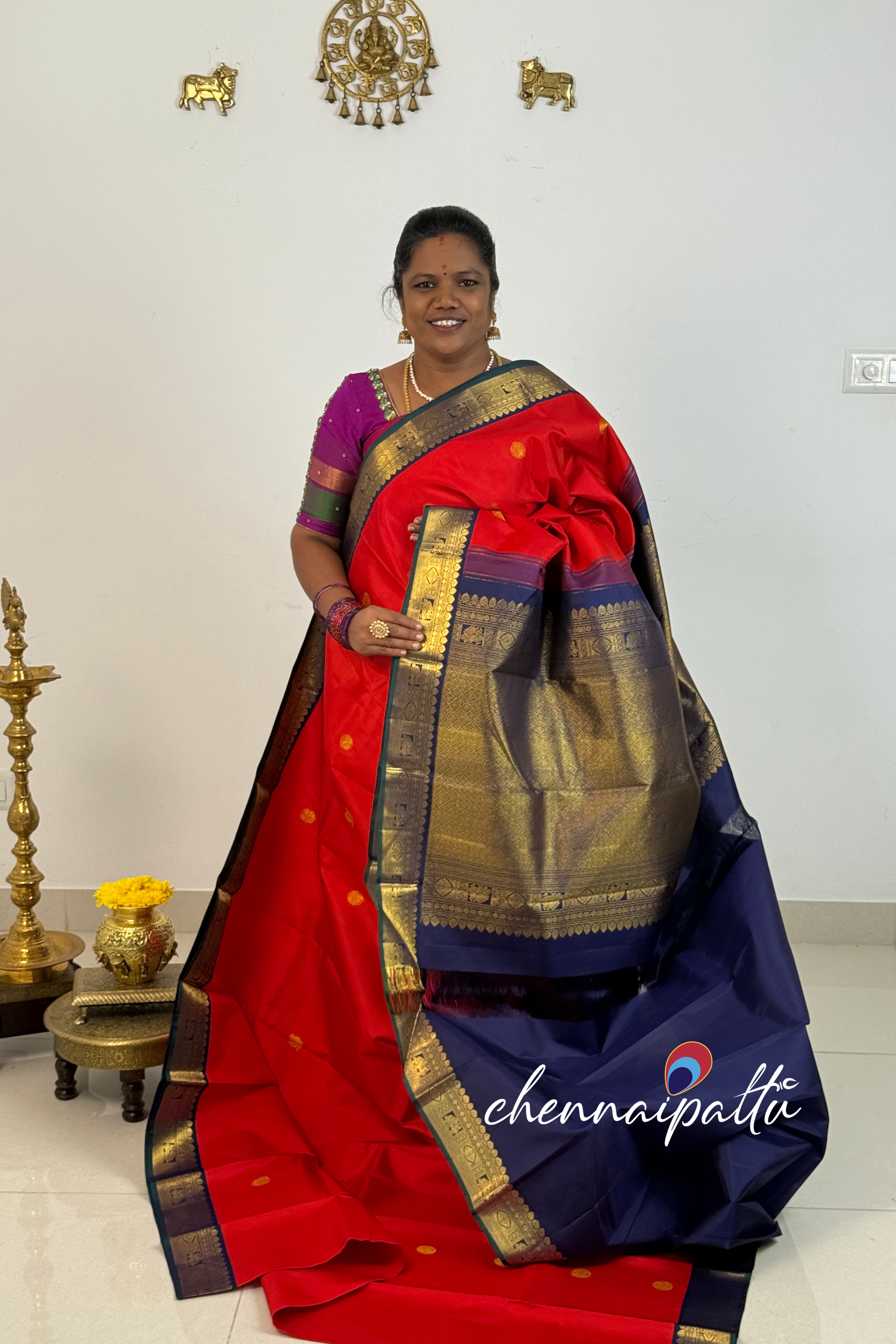 Tharagai - Kanchipuram Pure Silk Saree | Blouse Attached