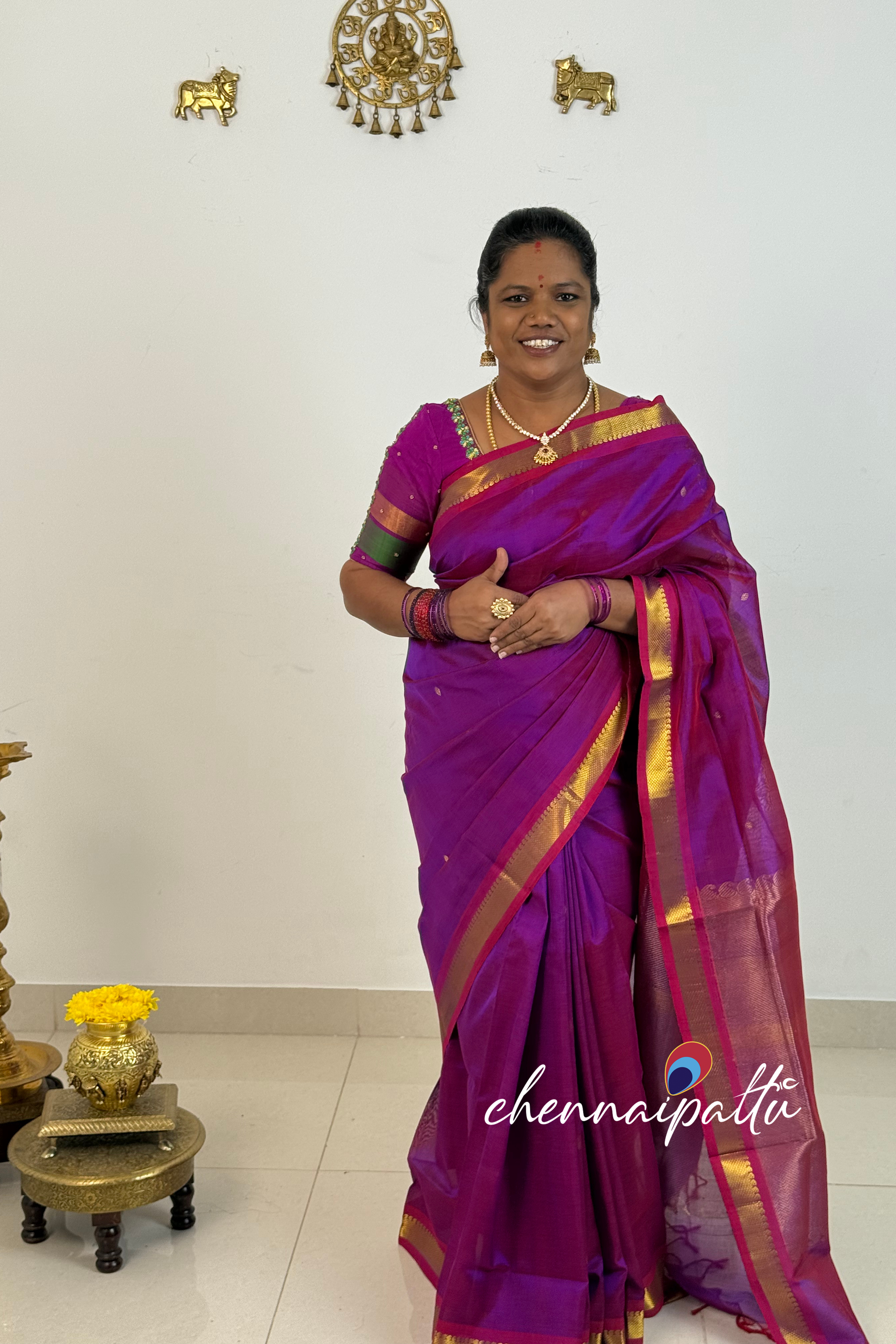 Mangai - Kupadam Silk Cotton Saree | Blouse Attached