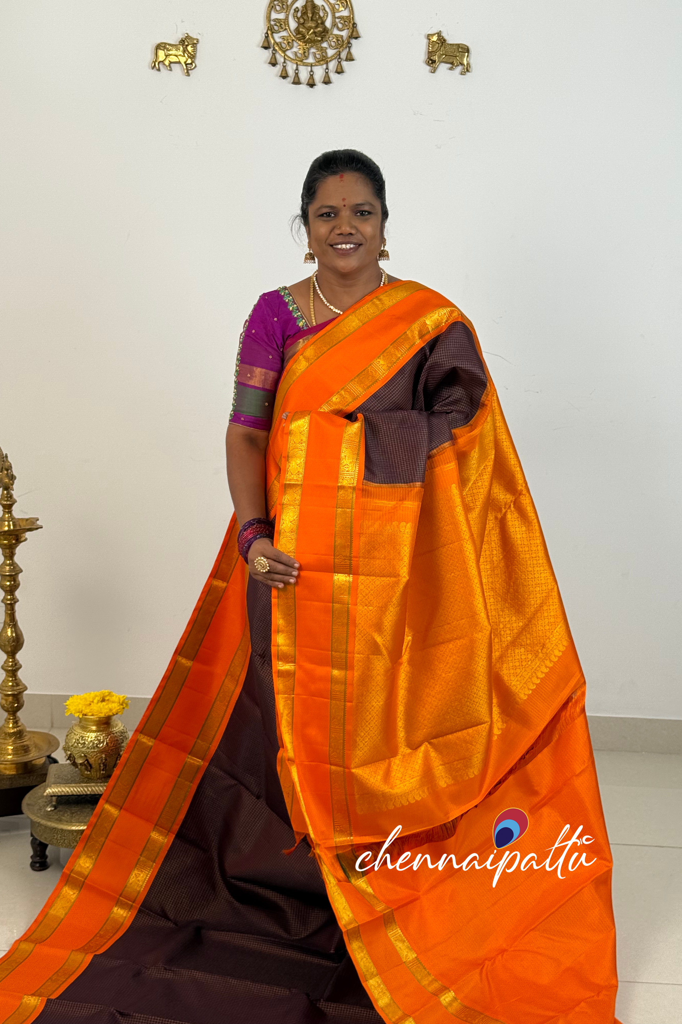 Tharagai - Kanchipuram Pure Silk Saree | Blouse Attached