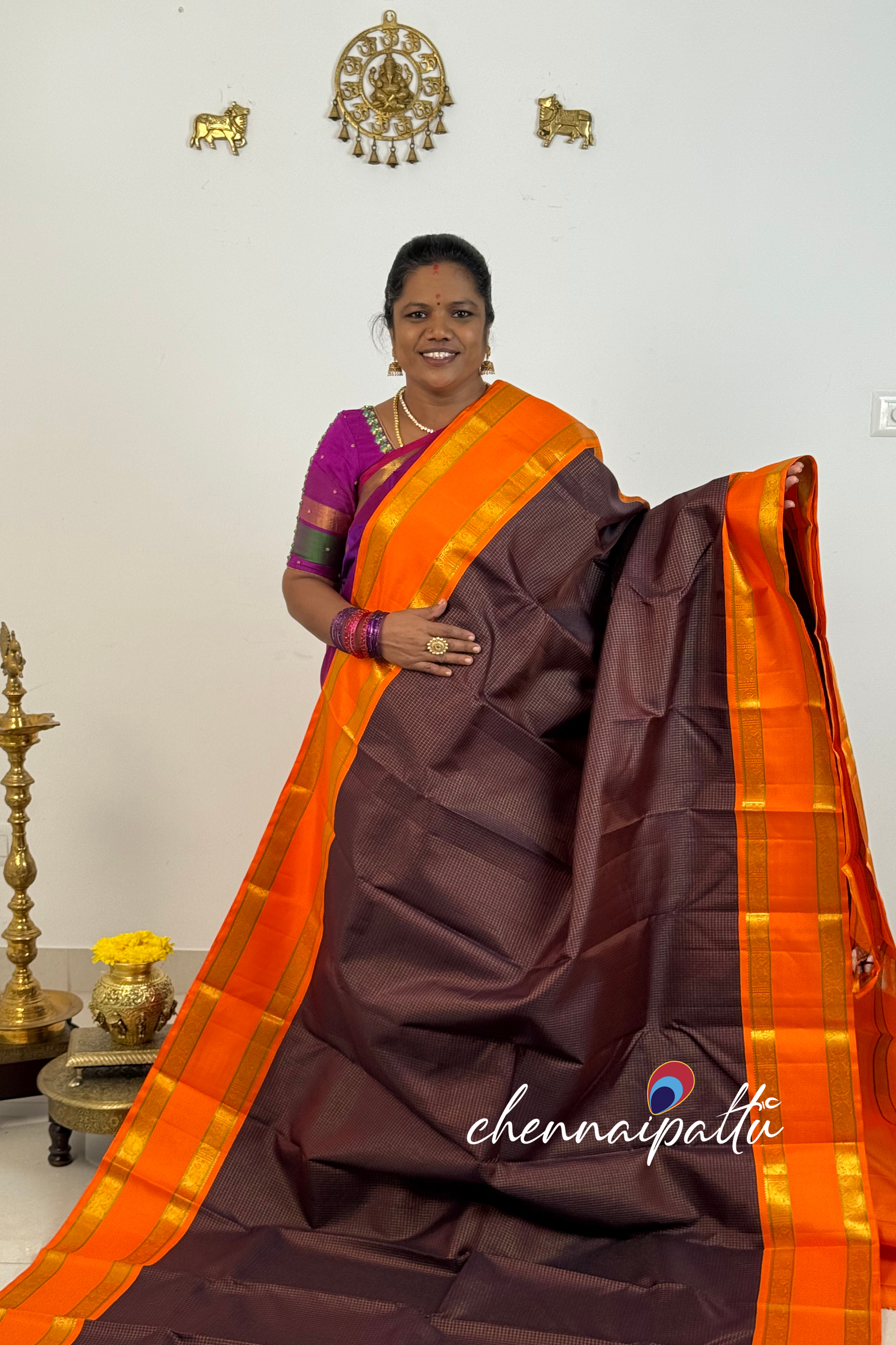 Tharagai - Kanchipuram Pure Silk Saree | Blouse Attached