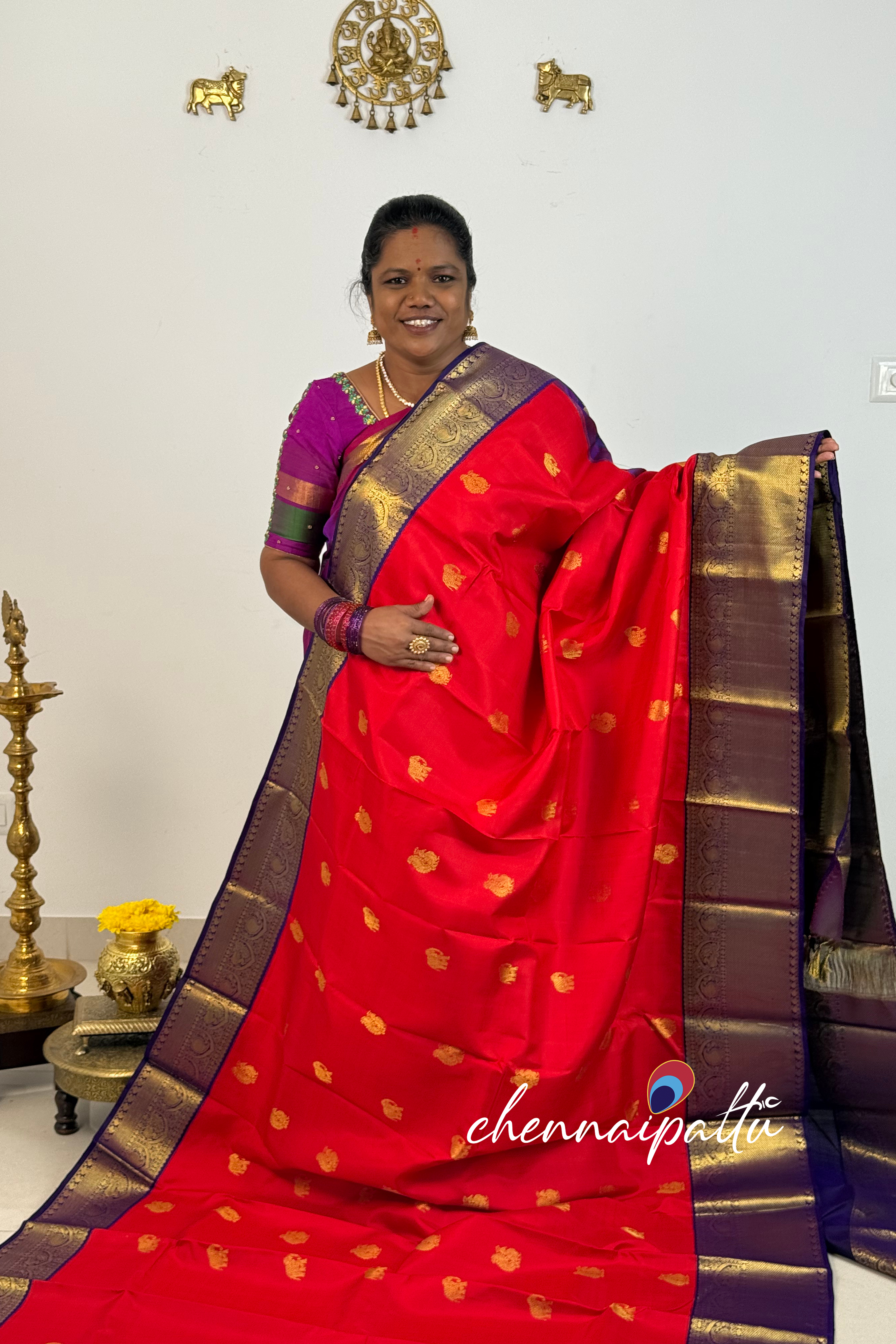 Tharagai - Kanchipuram Pure Silk Saree | Blouse Attached