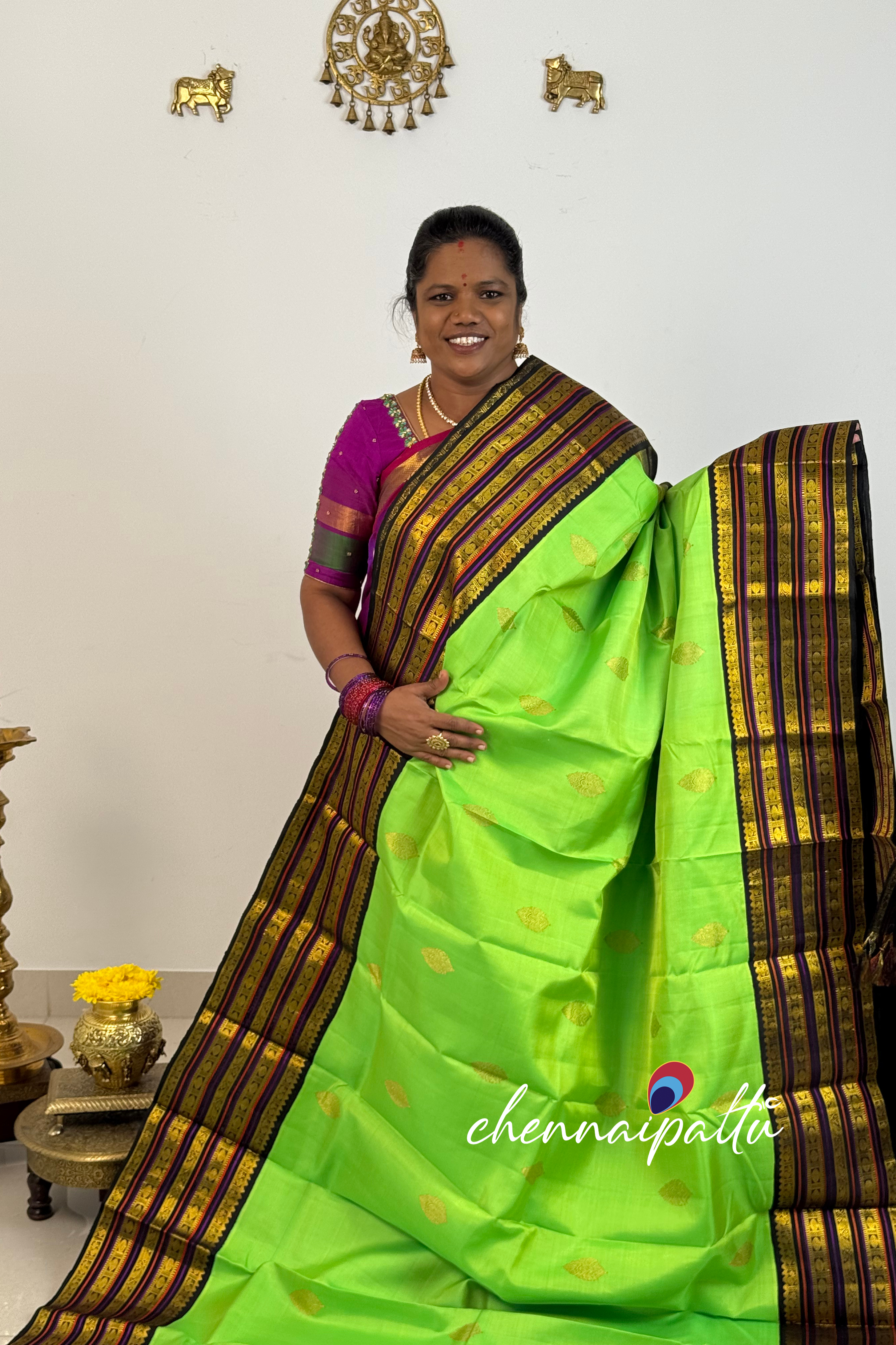 Tharagai - Kanchipuram Pure Silk Saree | Blouse Attached