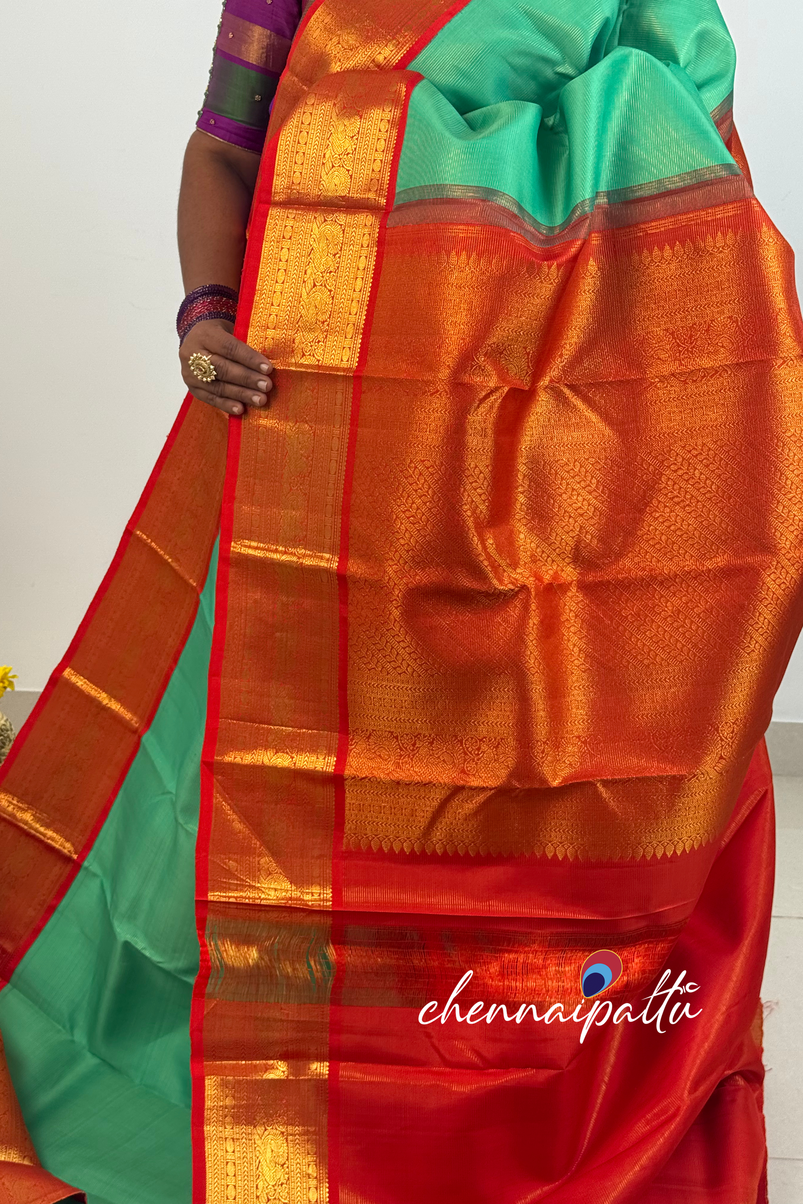 Tharagai - Kanchipuram Pure Silk Saree | Blouse Attached