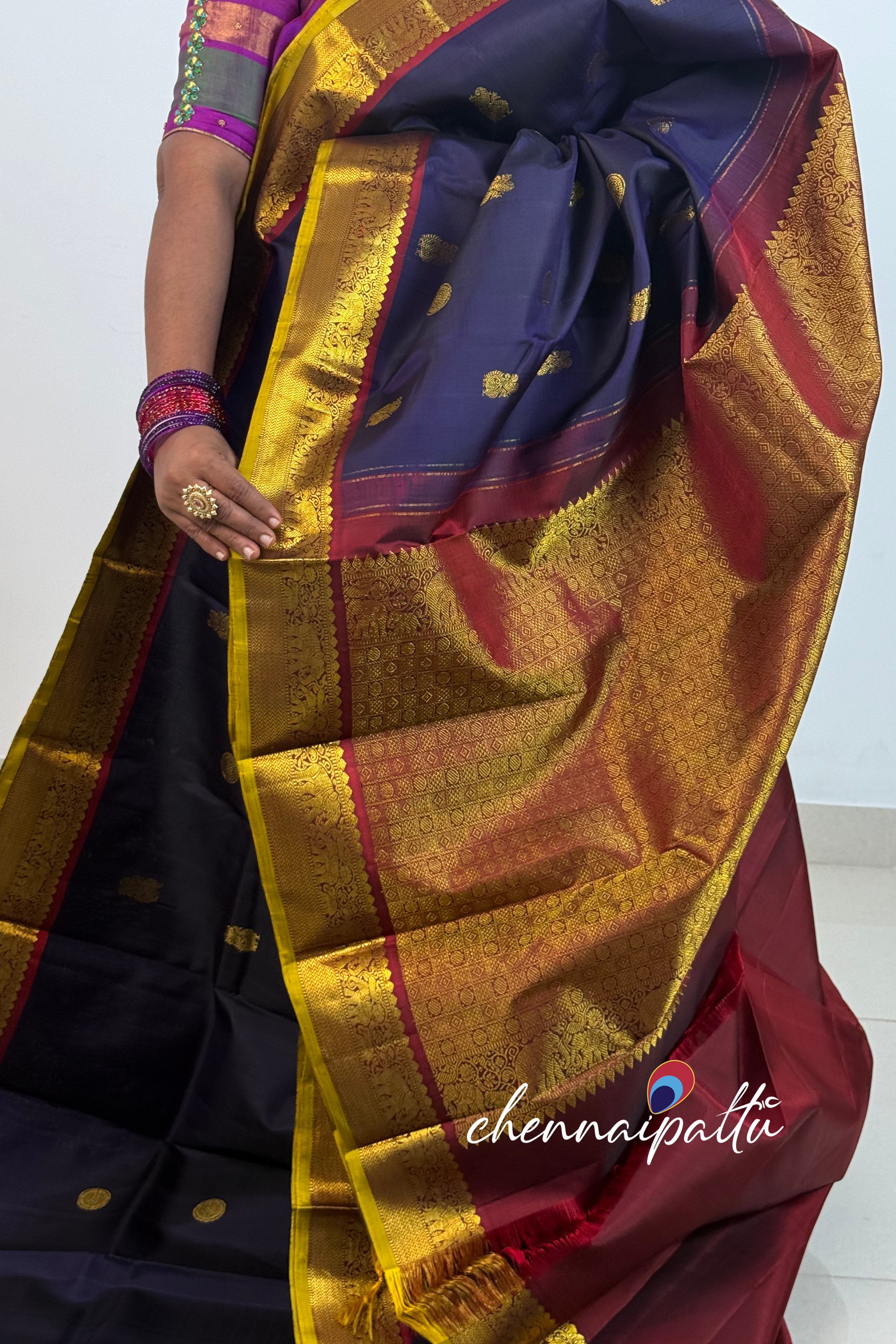 Tharagai - Kanchipuram Pure Silk Saree | Blouse Attached