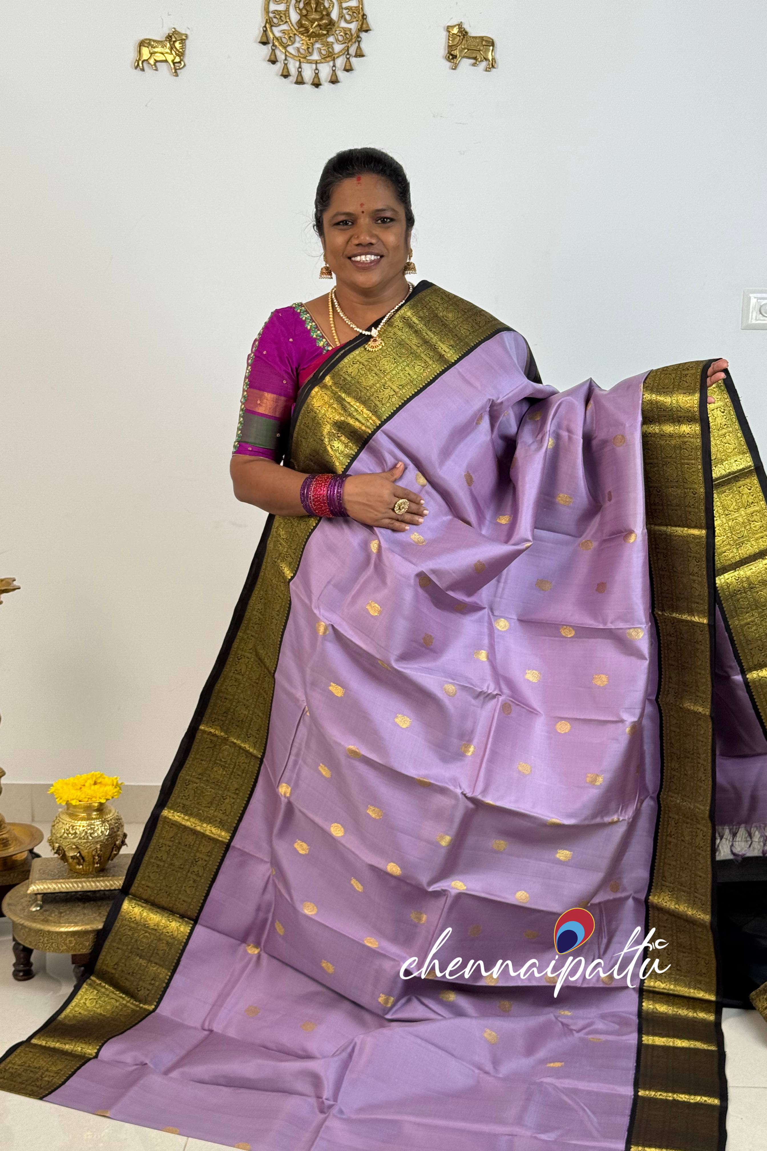 Tharagai - Kanchipuram Pure Silk Saree | Blouse Attached