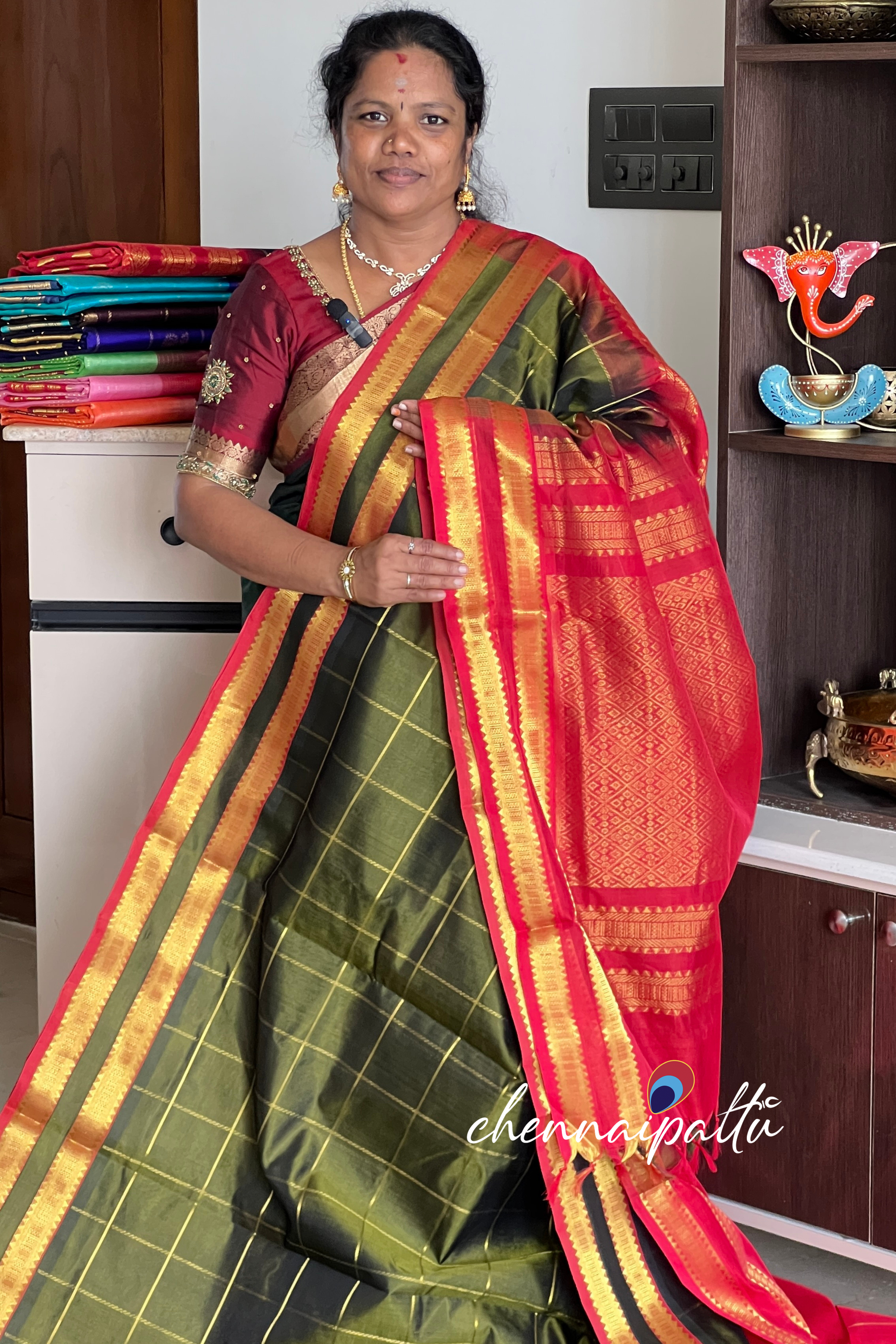Mangai - Silk Cotton Saree | Blouse Attached