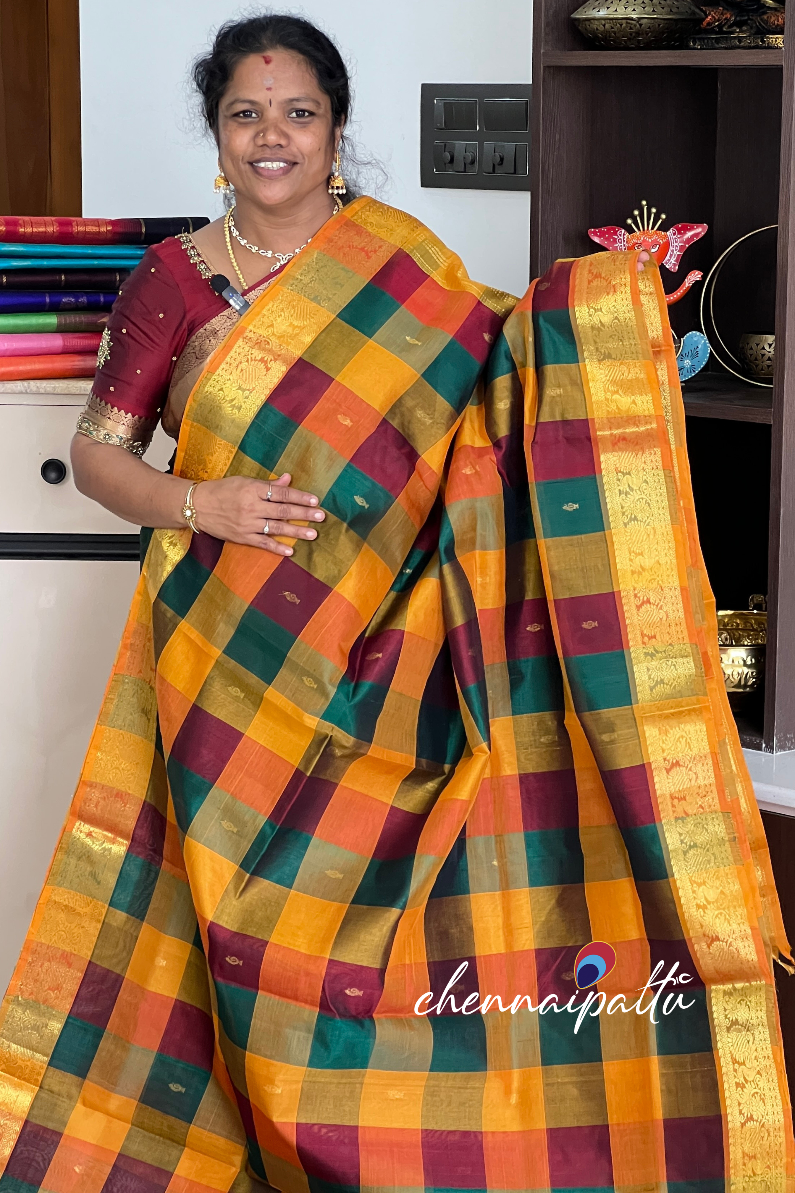 Mangai - Silk Cotton Saree | Blouse Attached