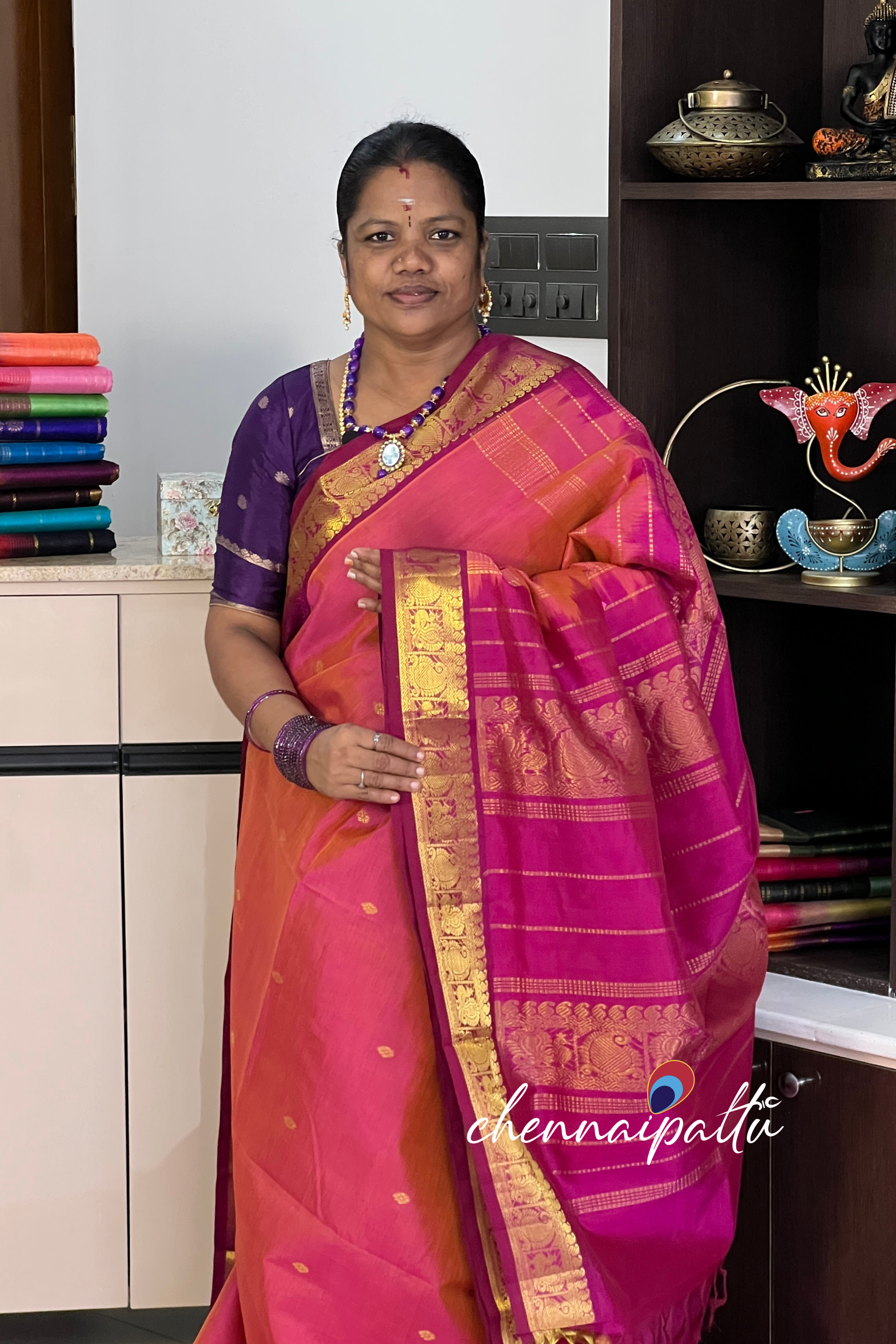 Mangai - Silk Cotton Saree | Blouse Attached