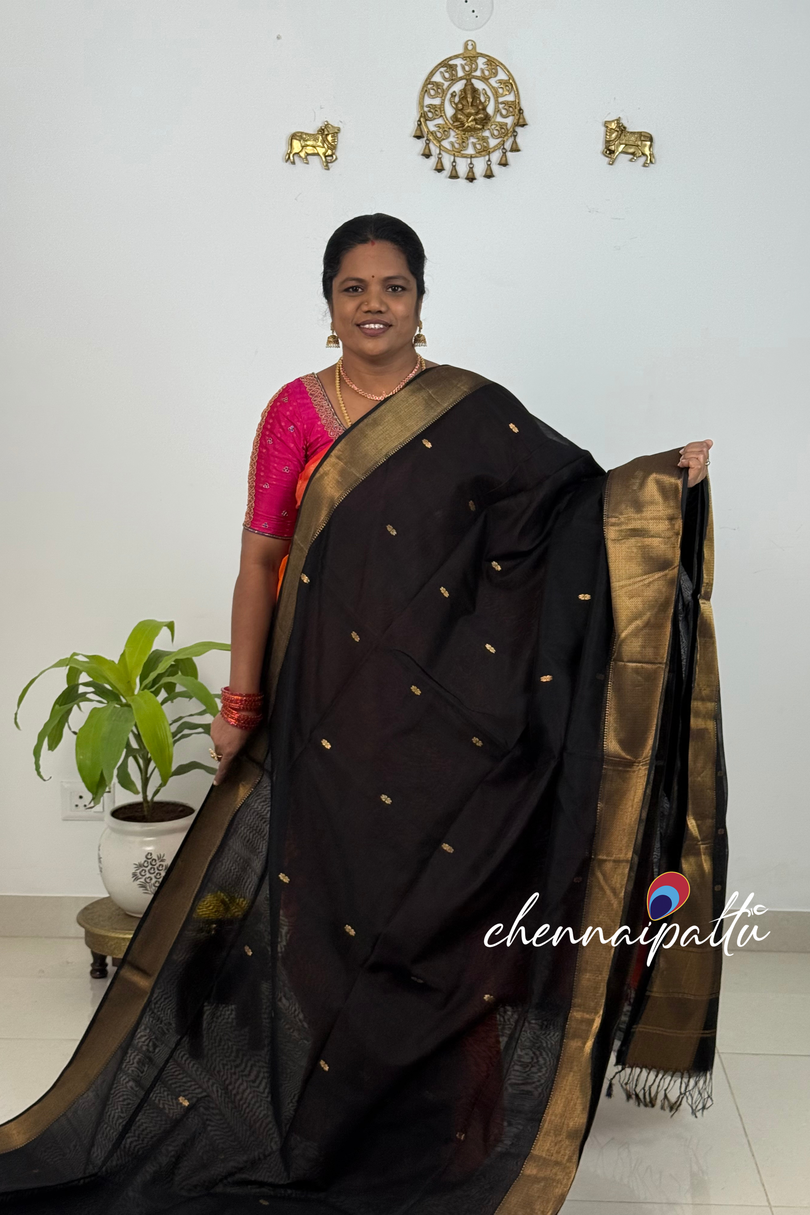 JEEVA – Maheshwari Silk Cotton Saree | Blouse Attached