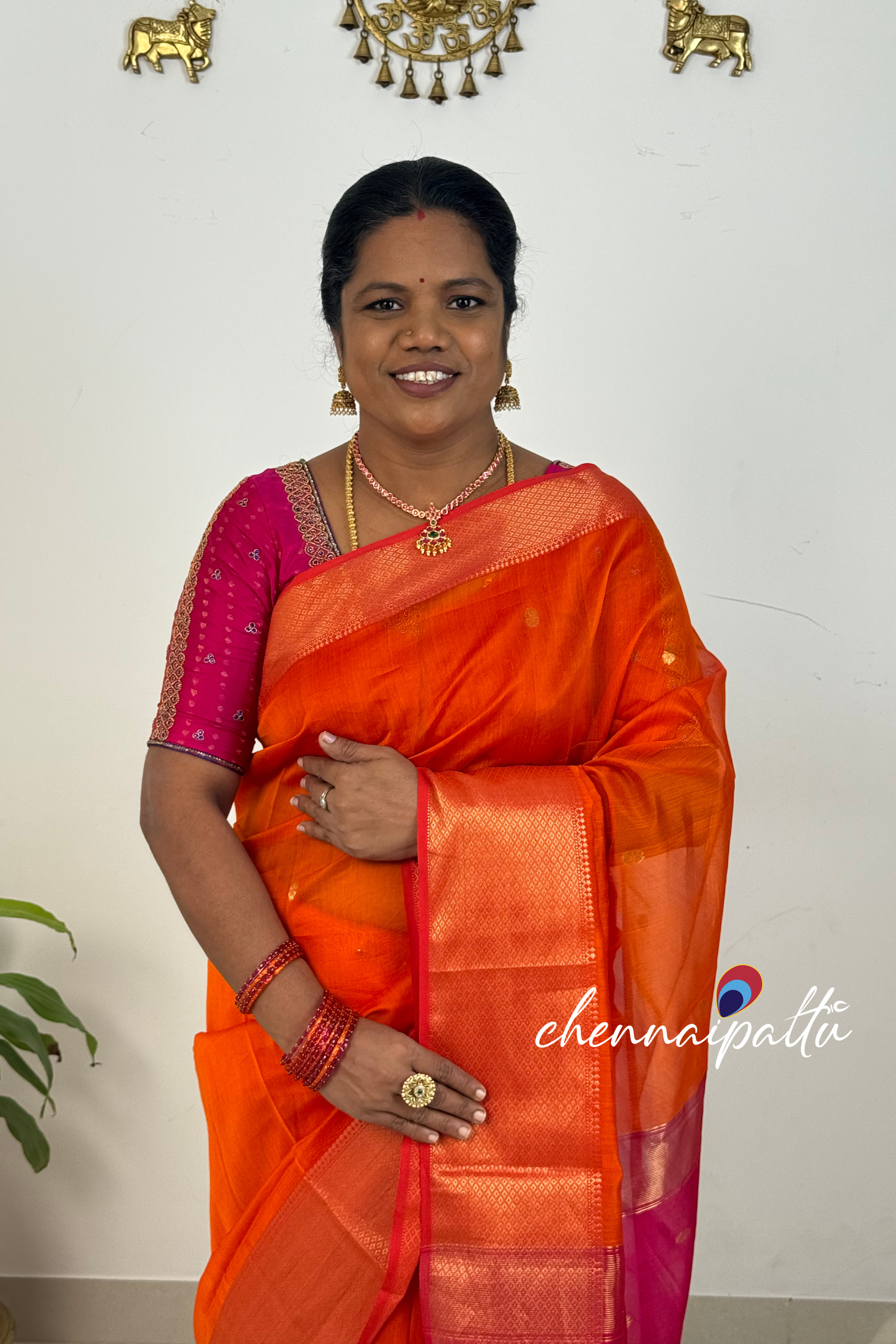 JEEVA – Maheshwari Silk Cotton Saree | Blouse Attached