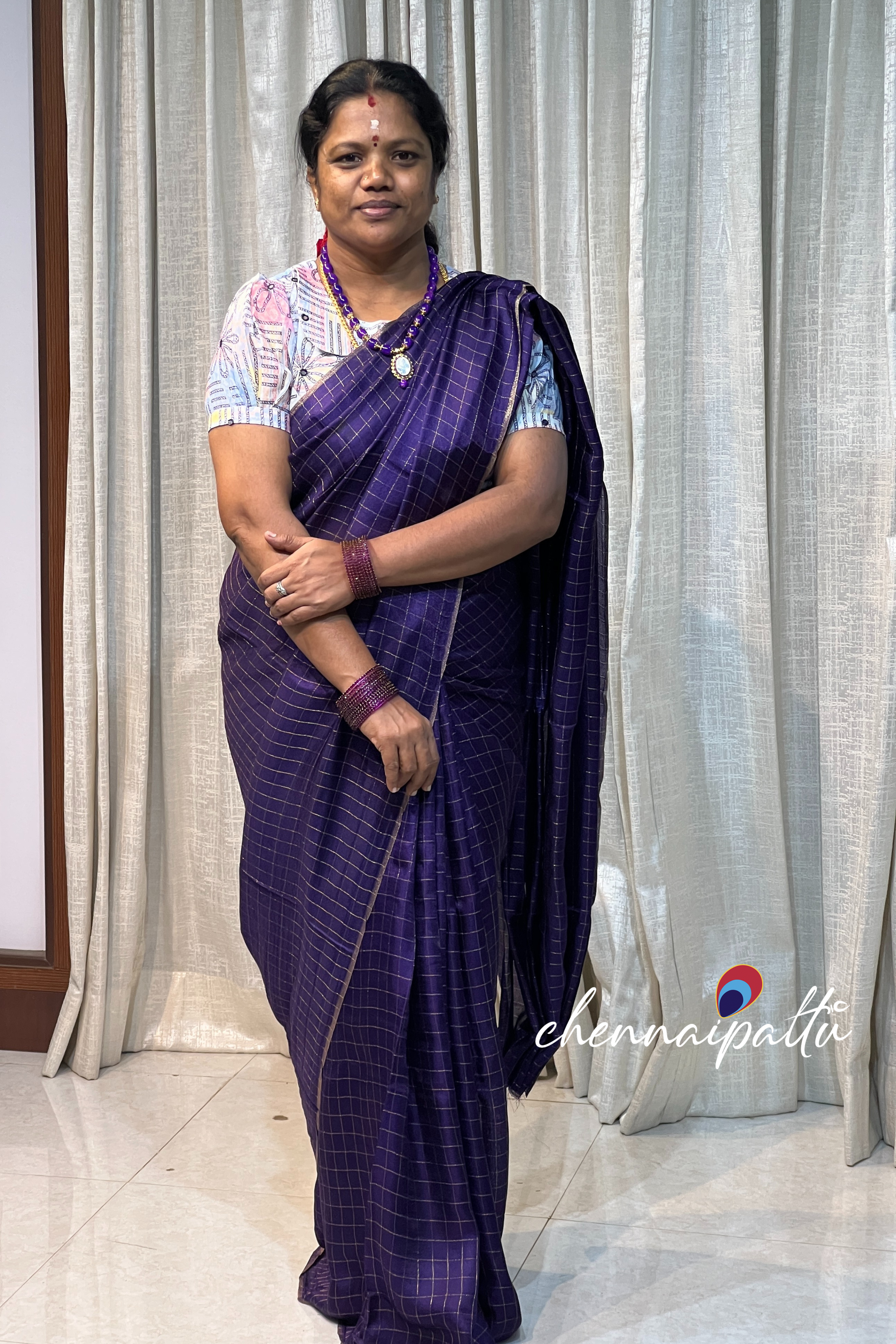 Vinusha : Kanchipuram soft silk - A Cascade of Timeless Grace with Contrast Blouse Piece