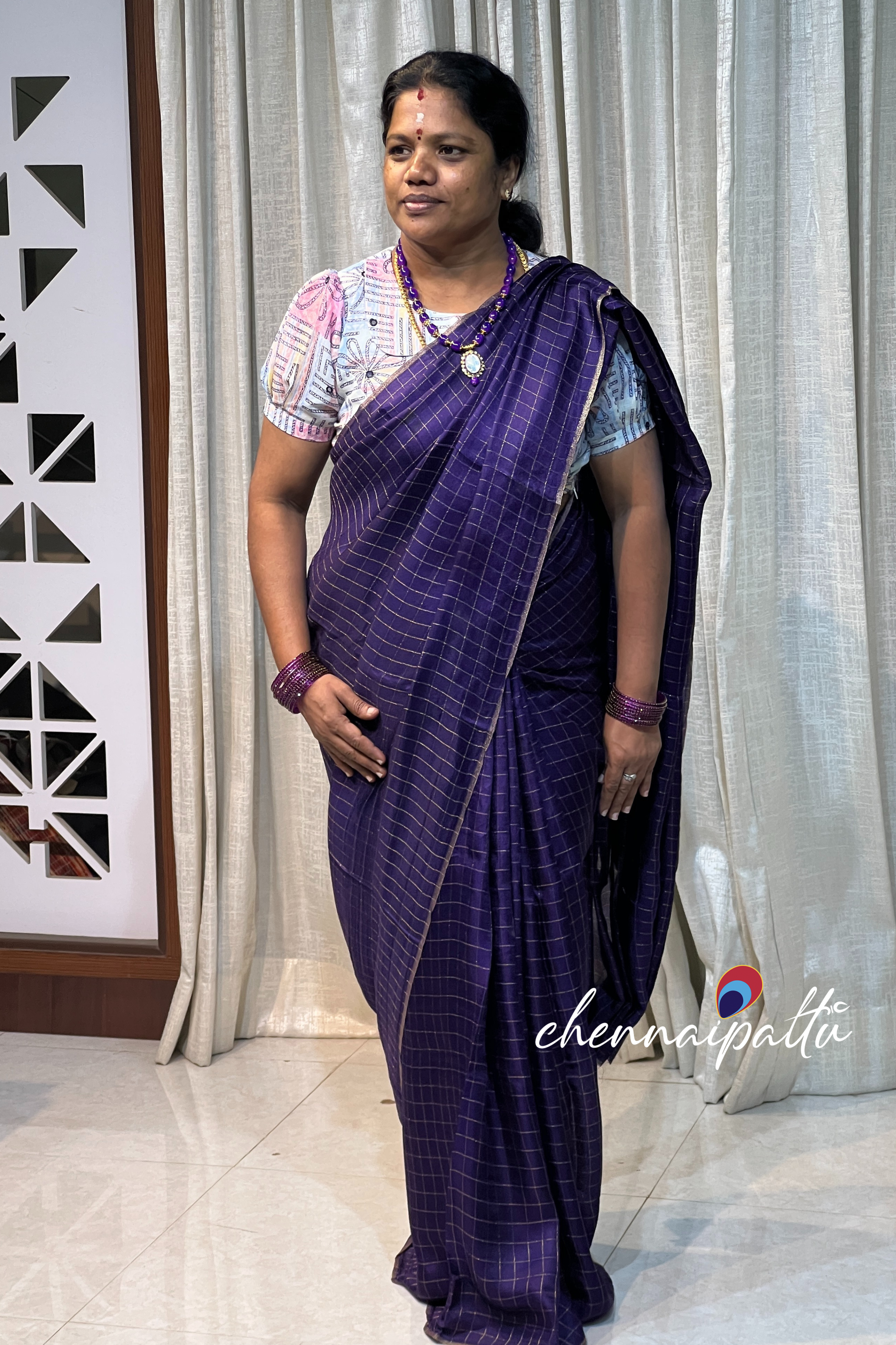 Vinusha : Kanchipuram soft silk - A Cascade of Timeless Grace with Contrast Blouse Piece