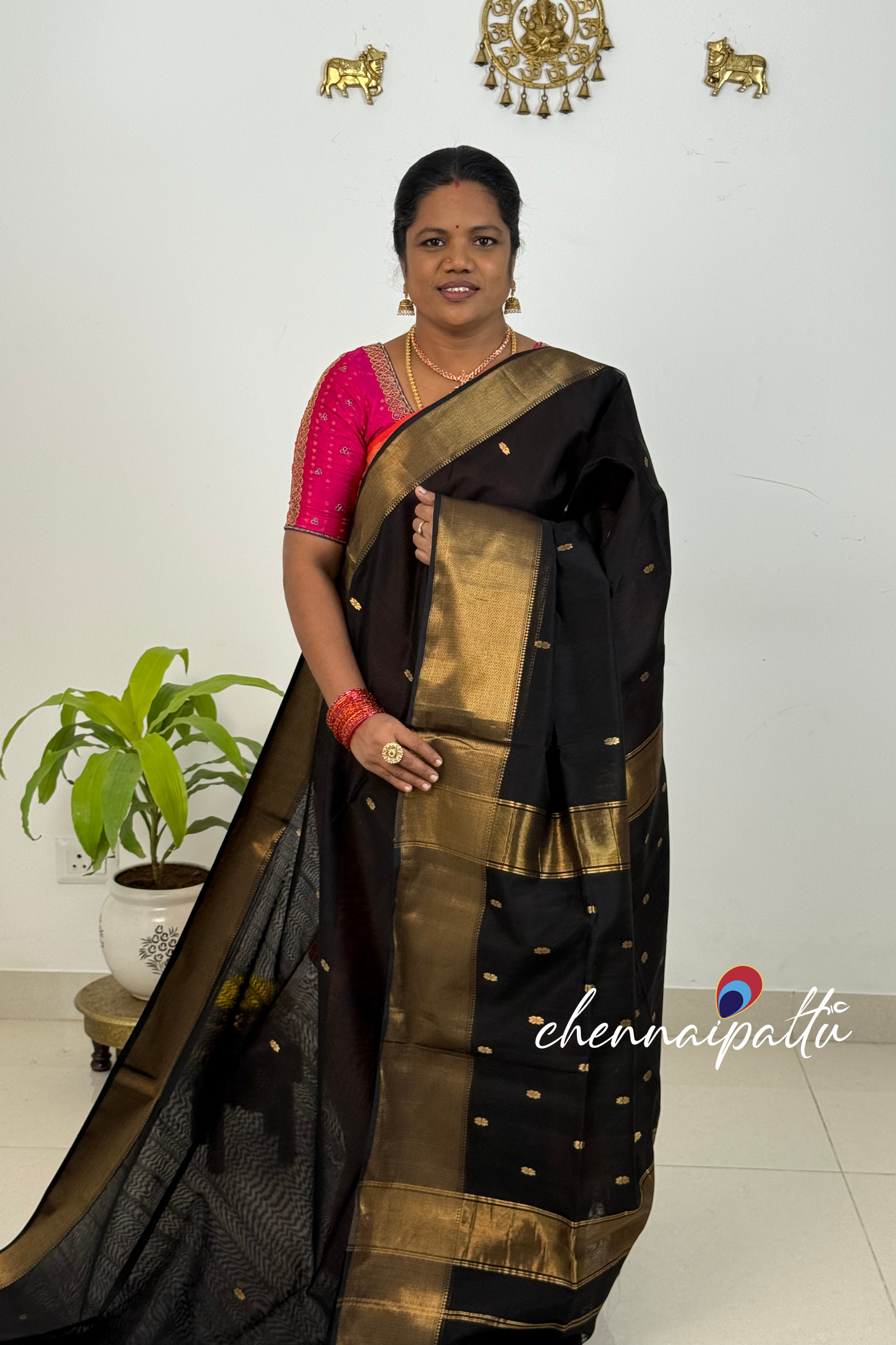 JEEVA – Maheshwari Silk Cotton Saree | Blouse Attached