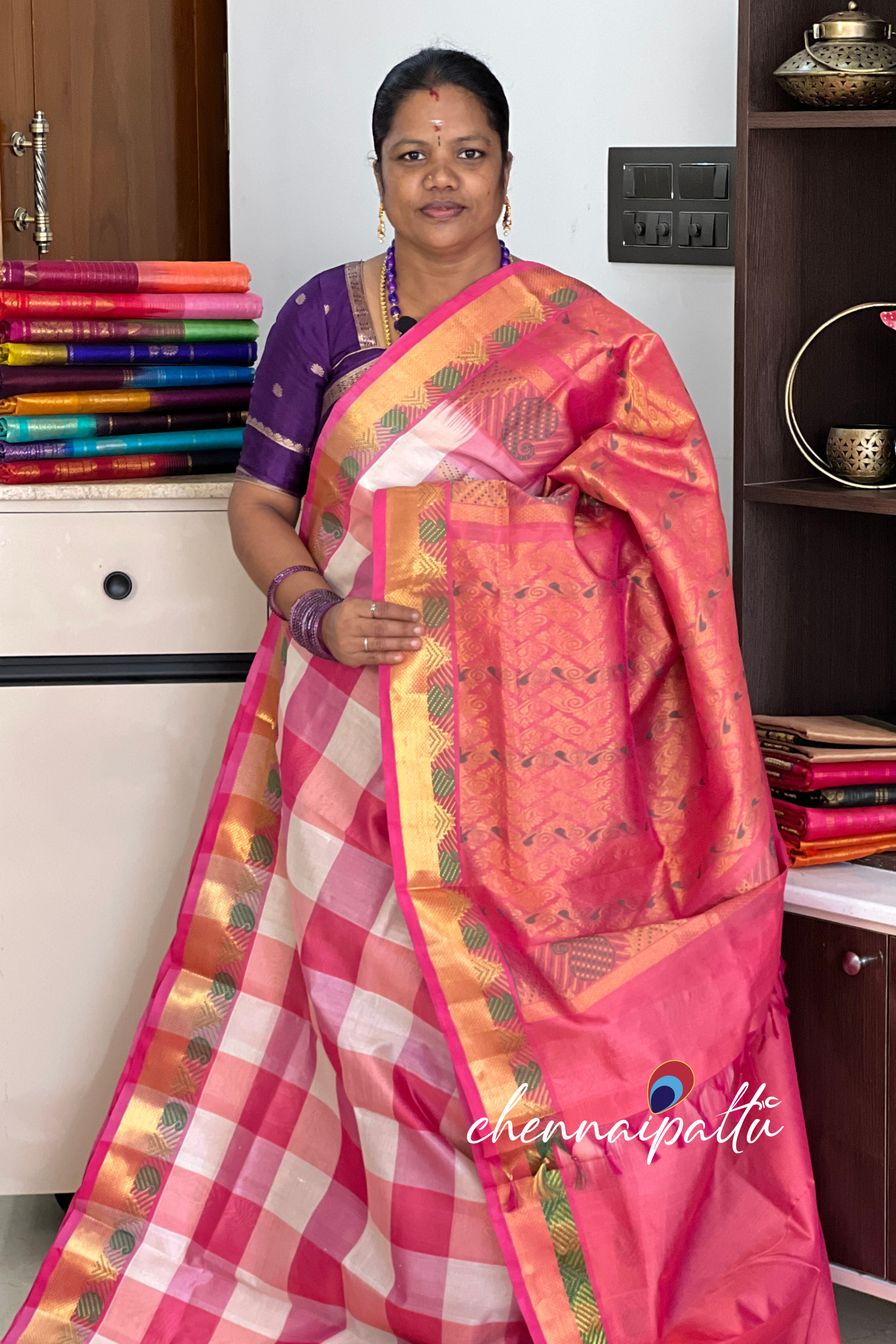 Mangai - Silk Cotton Saree | Blouse Attached
