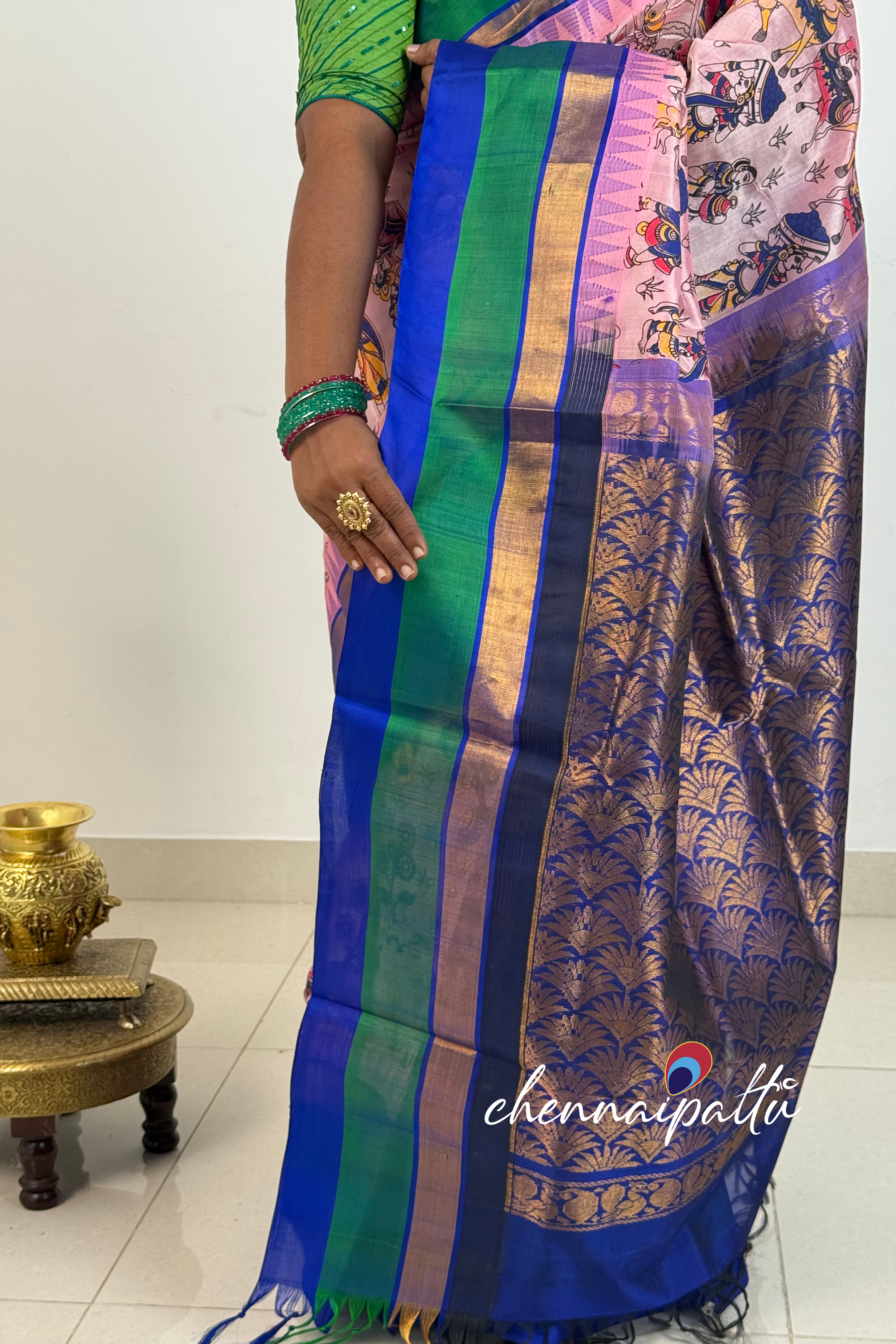 Mangai - Kupadam Silk Cotton Saree | Blouse Attached