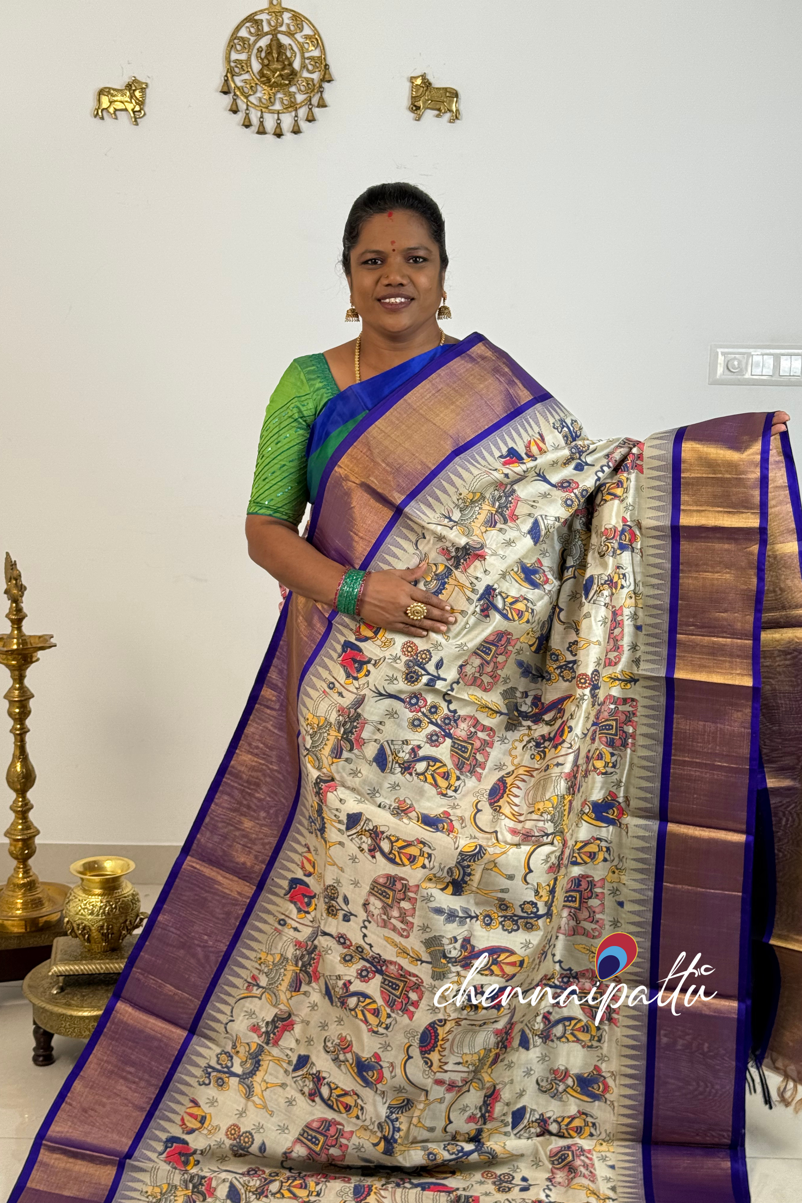 Mangai - Kupadam Silk Cotton Saree | Blouse Attached