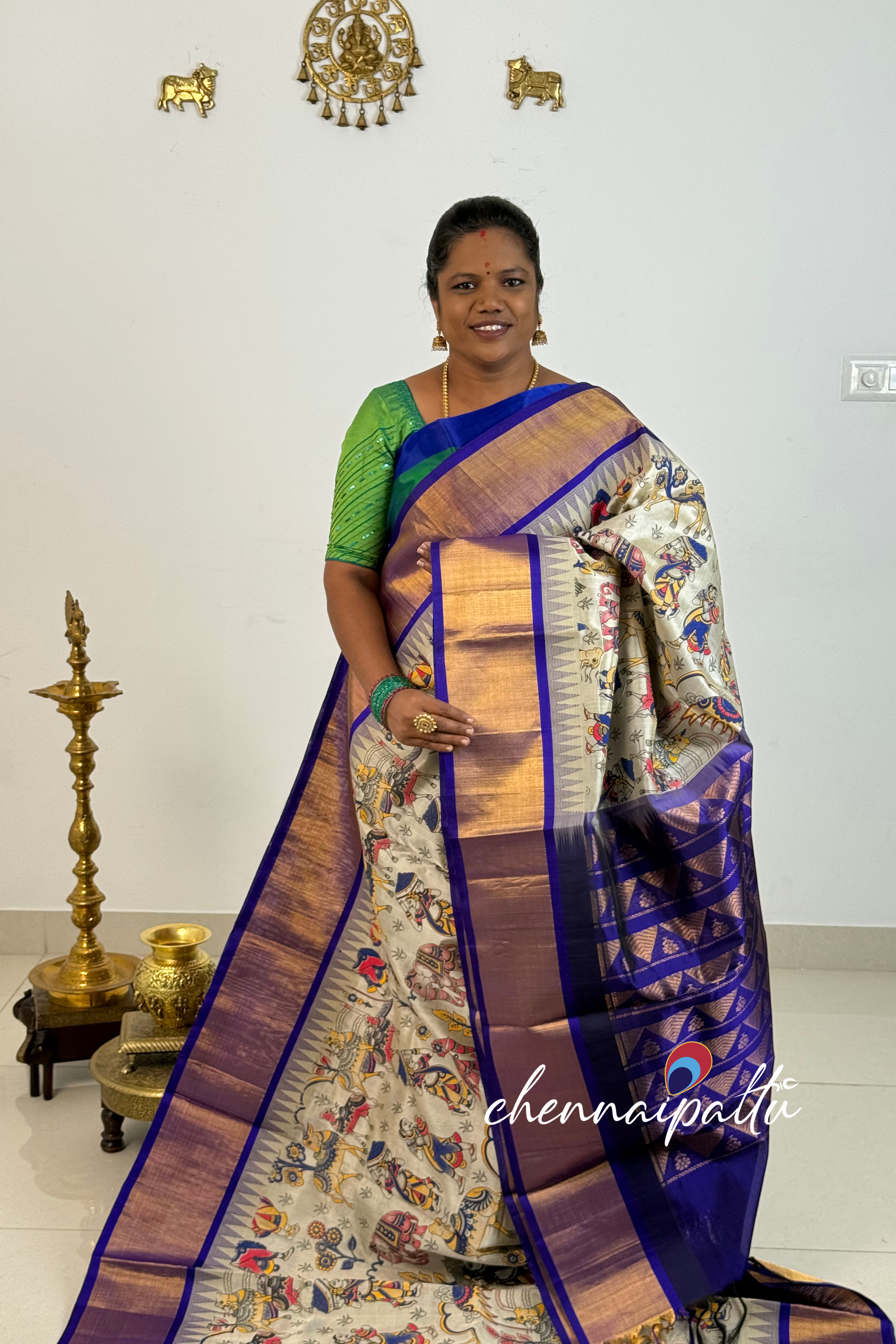 Mangai - Kupadam Silk Cotton Saree | Blouse Attached