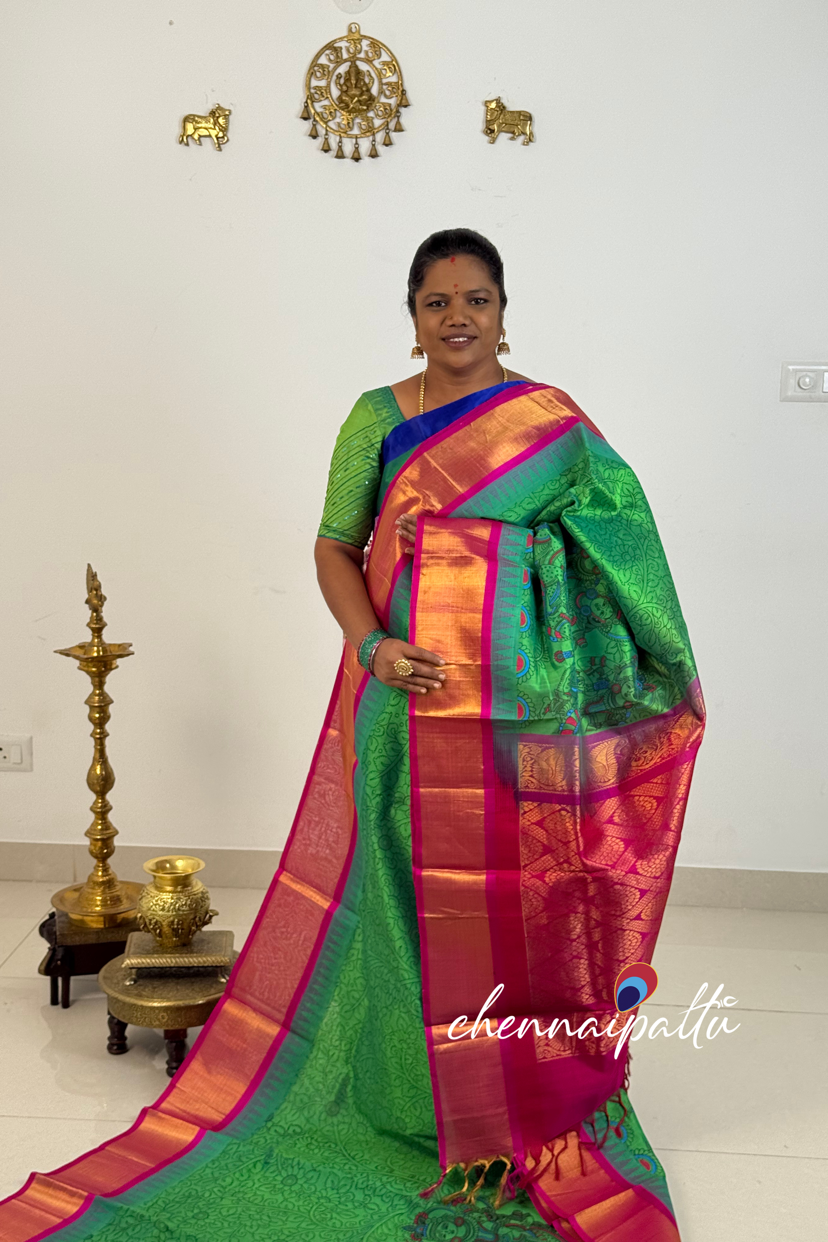 Mangai - Kupadam Silk Cotton Saree | Blouse Attached