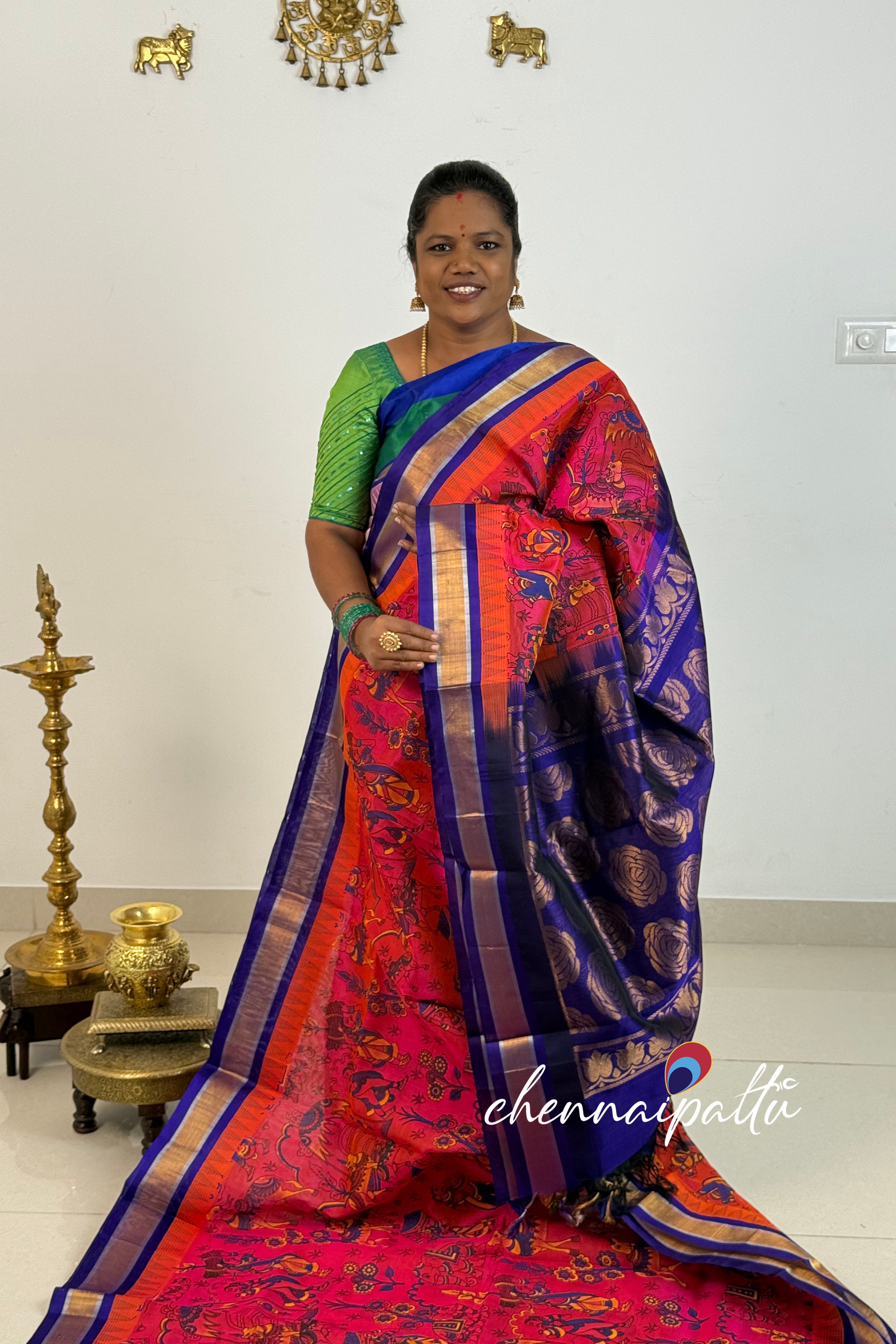 Mangai - Kupadam Silk Cotton Saree | Blouse Attached