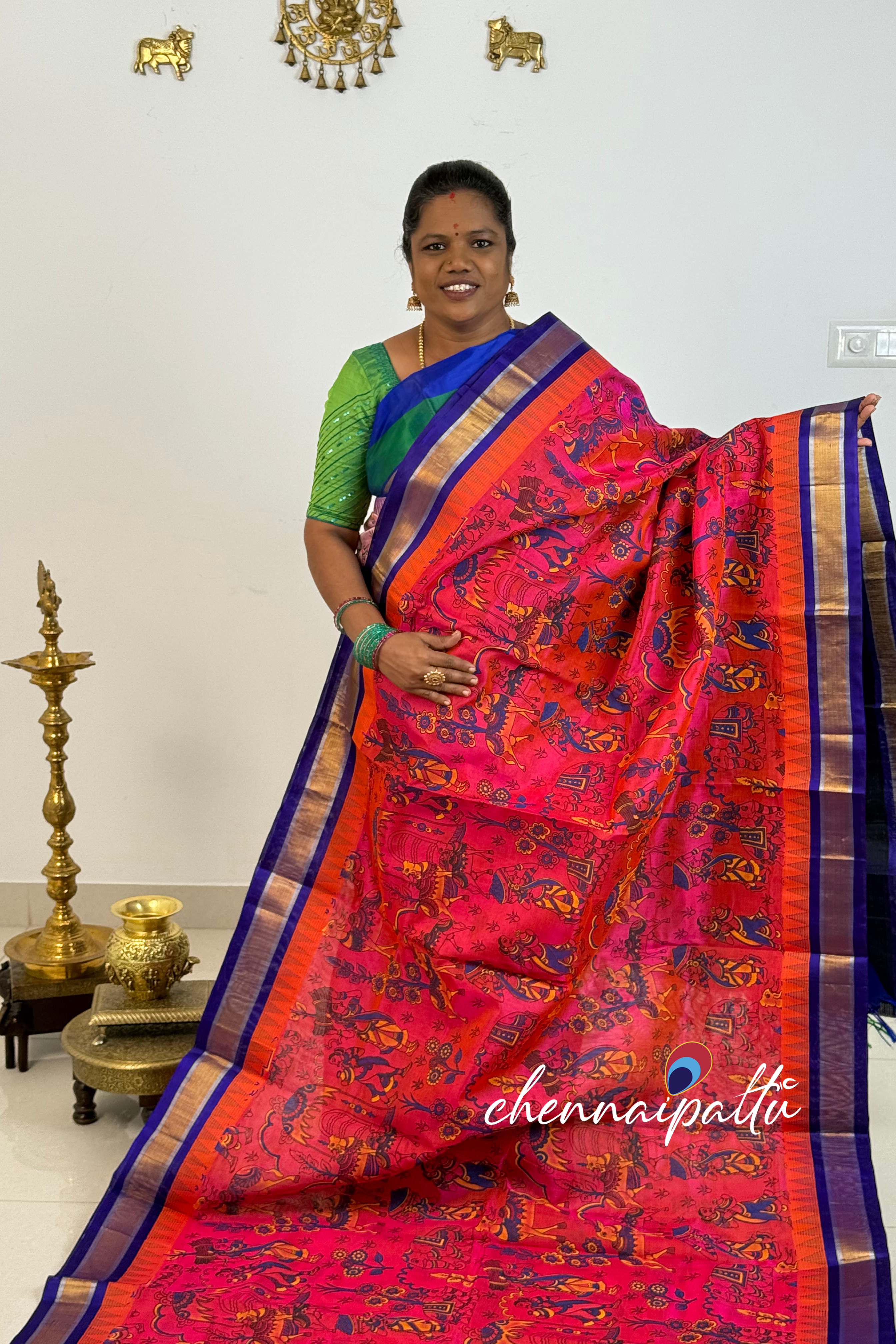 Mangai - Kupadam Silk Cotton Saree | Blouse Attached