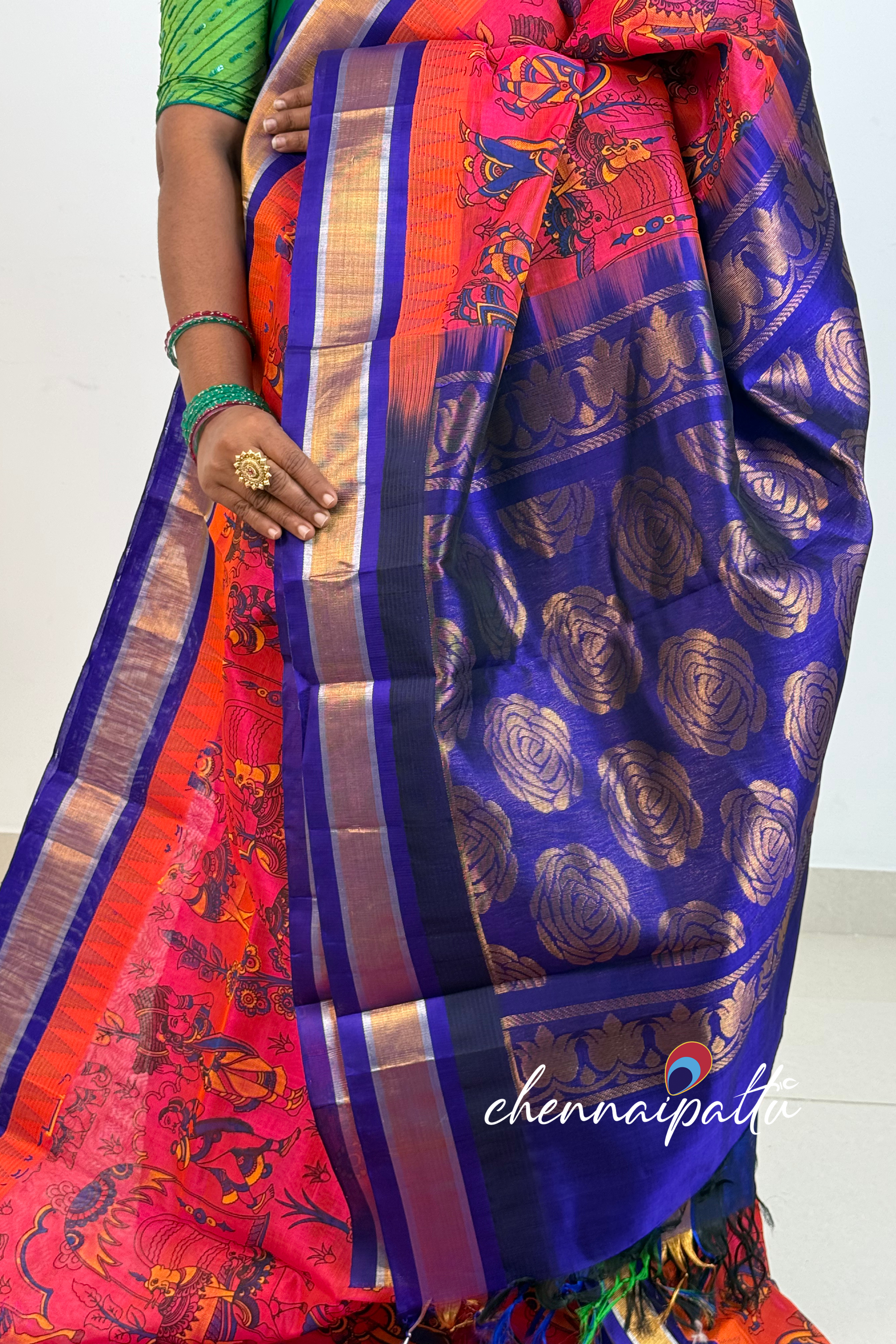 Mangai - Kupadam Silk Cotton Saree | Blouse Attached