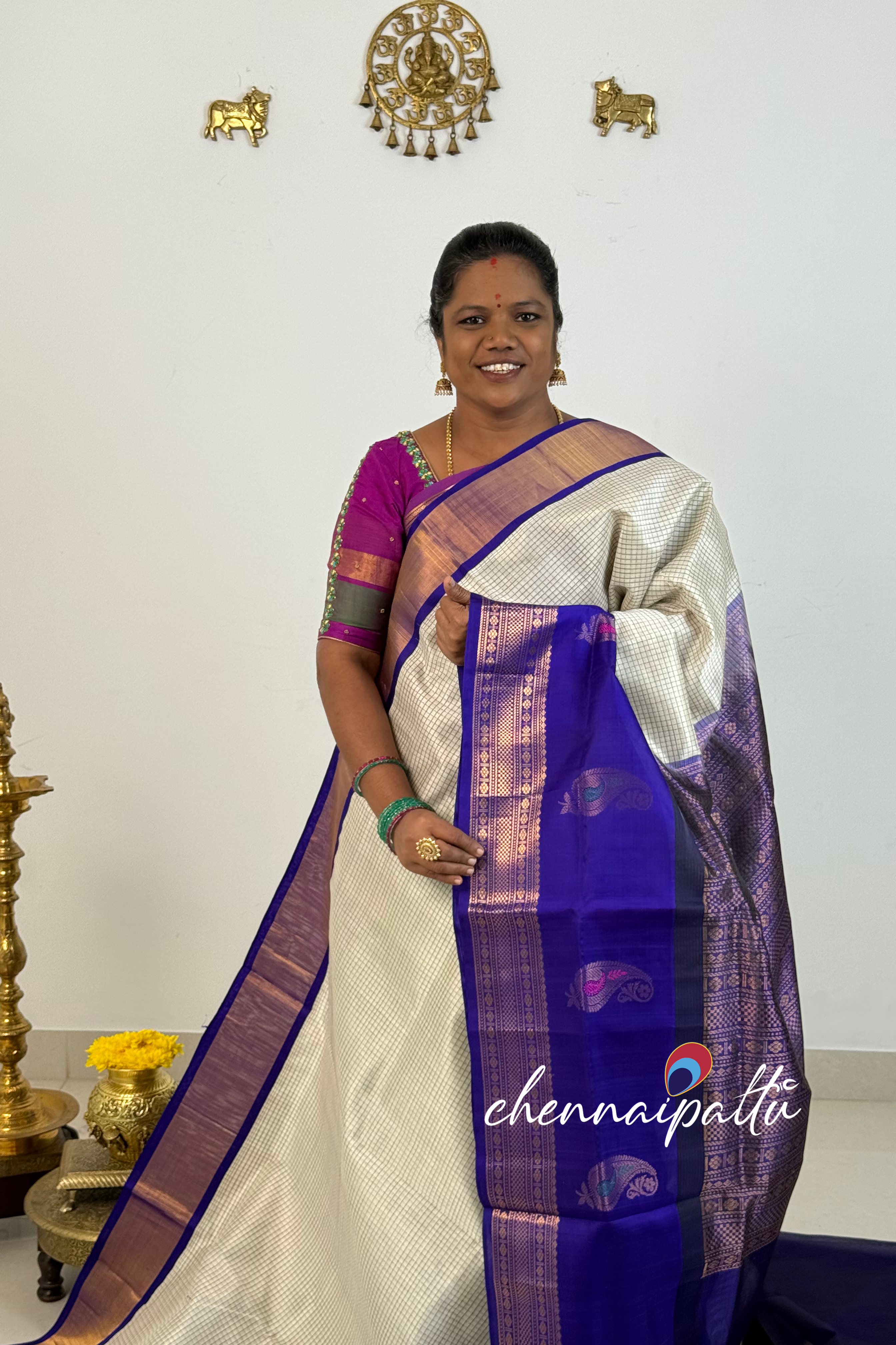 Mangai - Kupadam Silk Cotton Saree | Blouse Attached