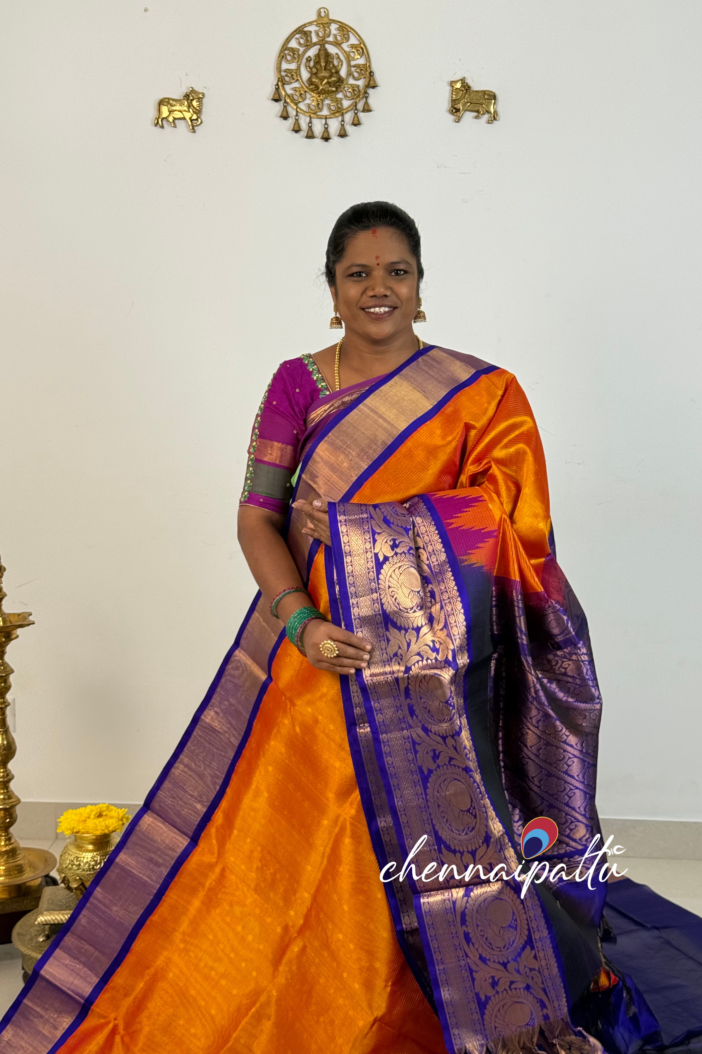 Mangai - Kupadam Silk Cotton Saree | Blouse Attached