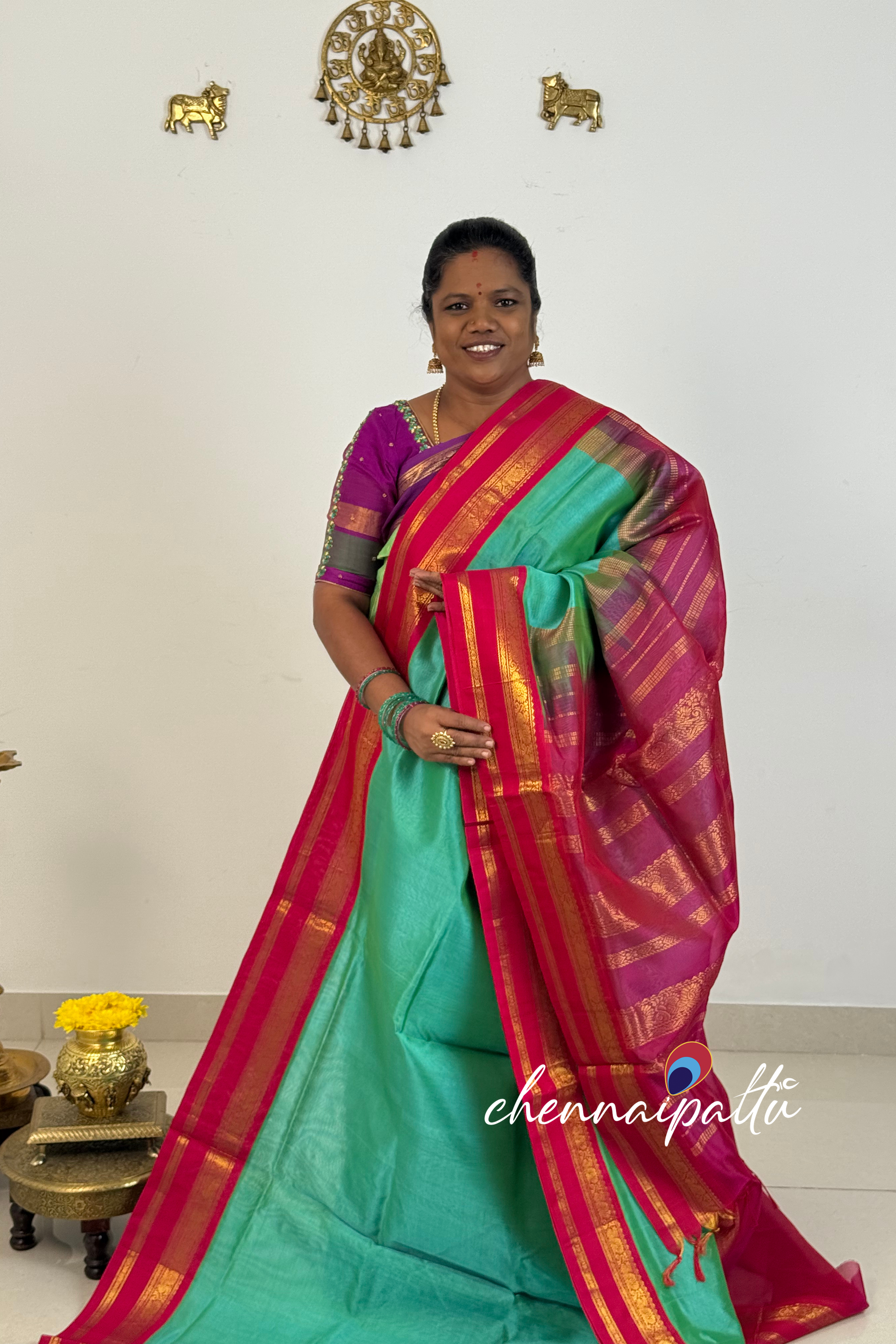 Mangai - Kupadam Silk Cotton Saree | Blouse Attached