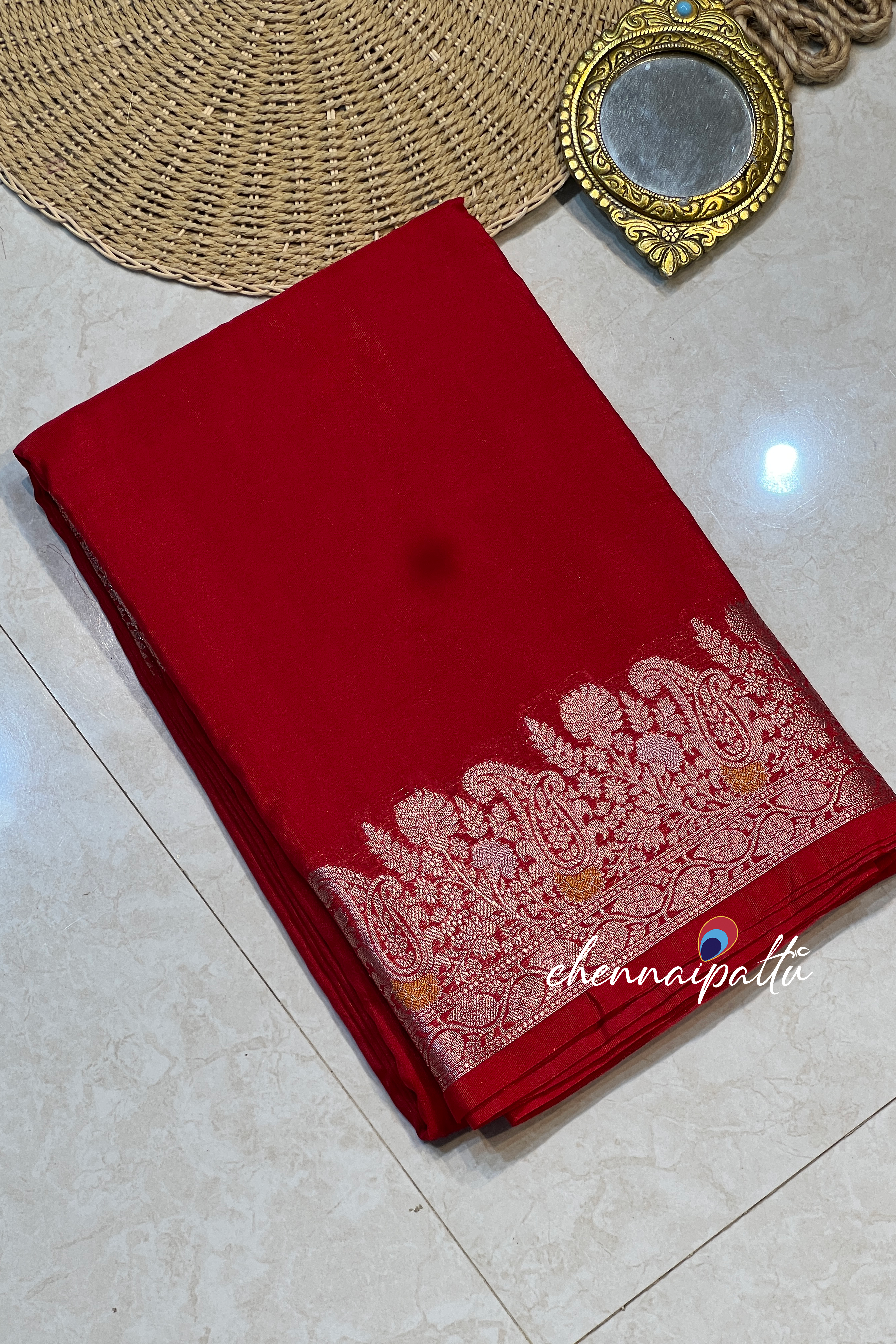 Rohini : Semi Silk Saree - A Whisper of Ethereal Charm with Contrast Blouse Piece