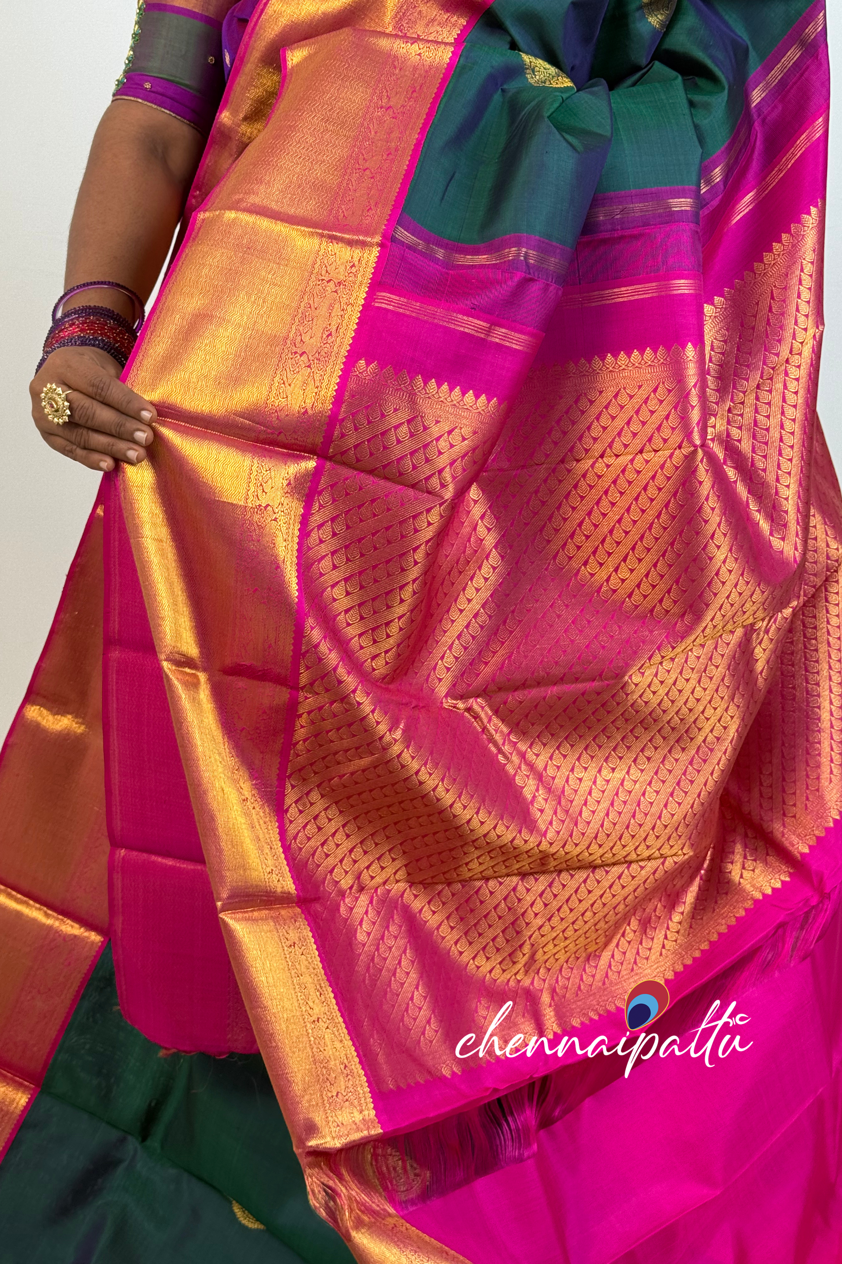 Tharagai - Kanchipuram Pure Silk Saree | Blouse Attached