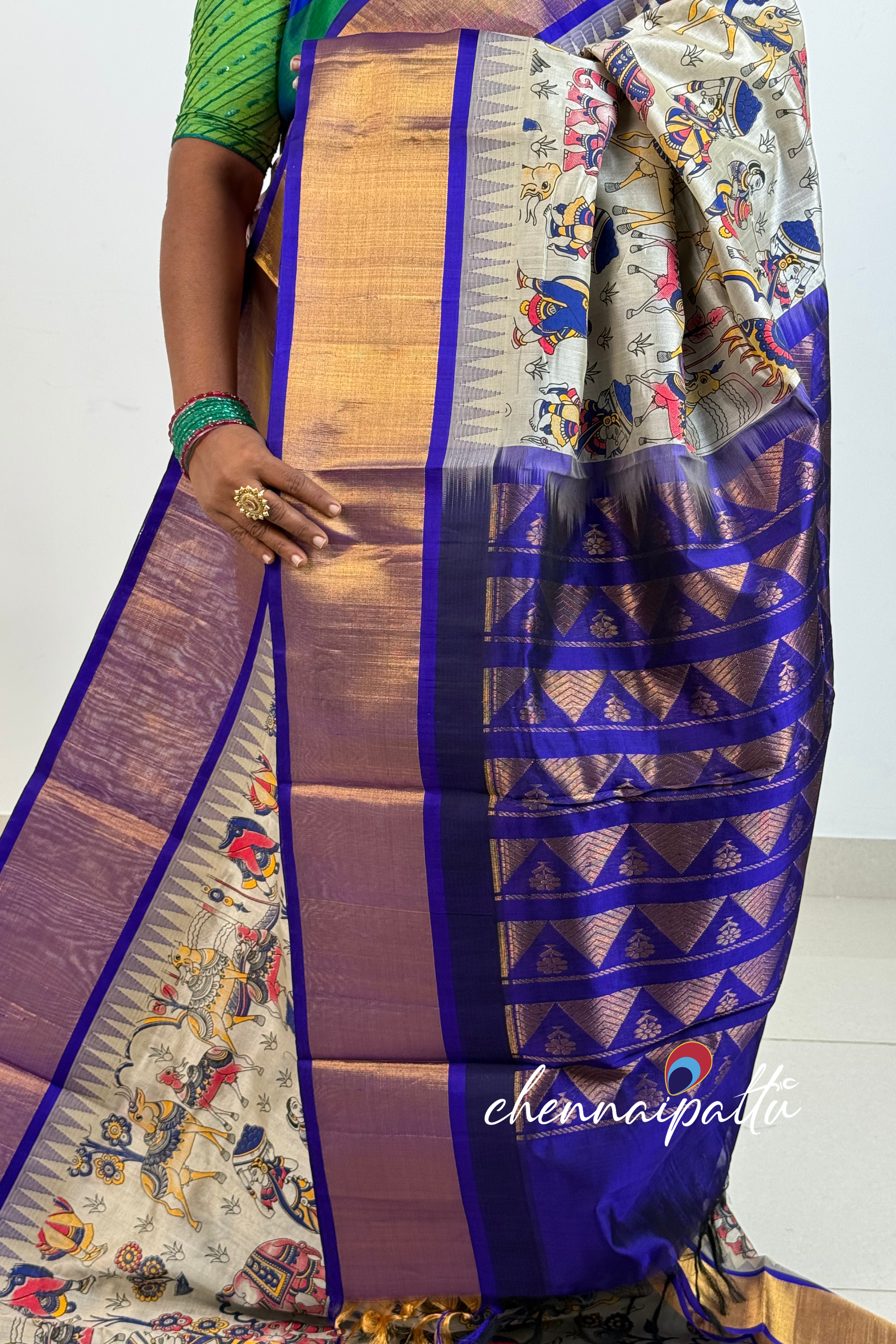 Mangai - Kupadam Silk Cotton Saree | Blouse Attached