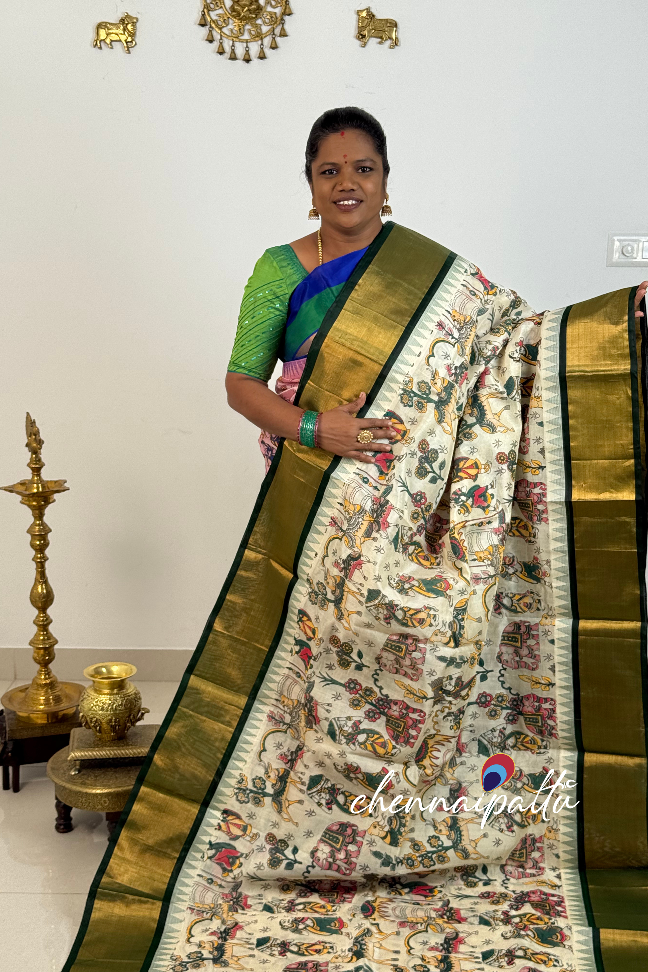 Mangai - Kupadam Silk Cotton Saree | Blouse Attached