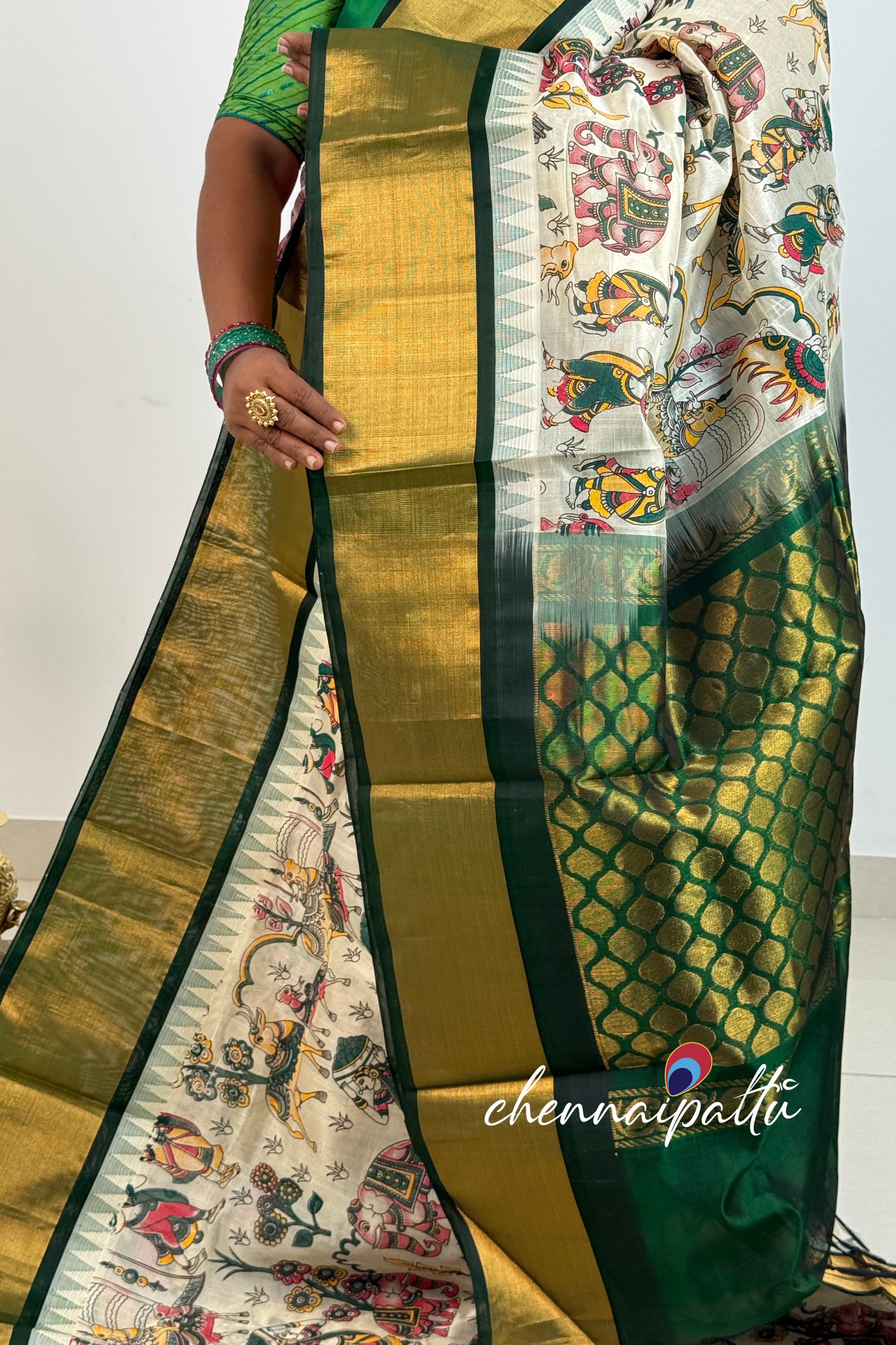 Mangai - Kupadam Silk Cotton Saree | Blouse Attached