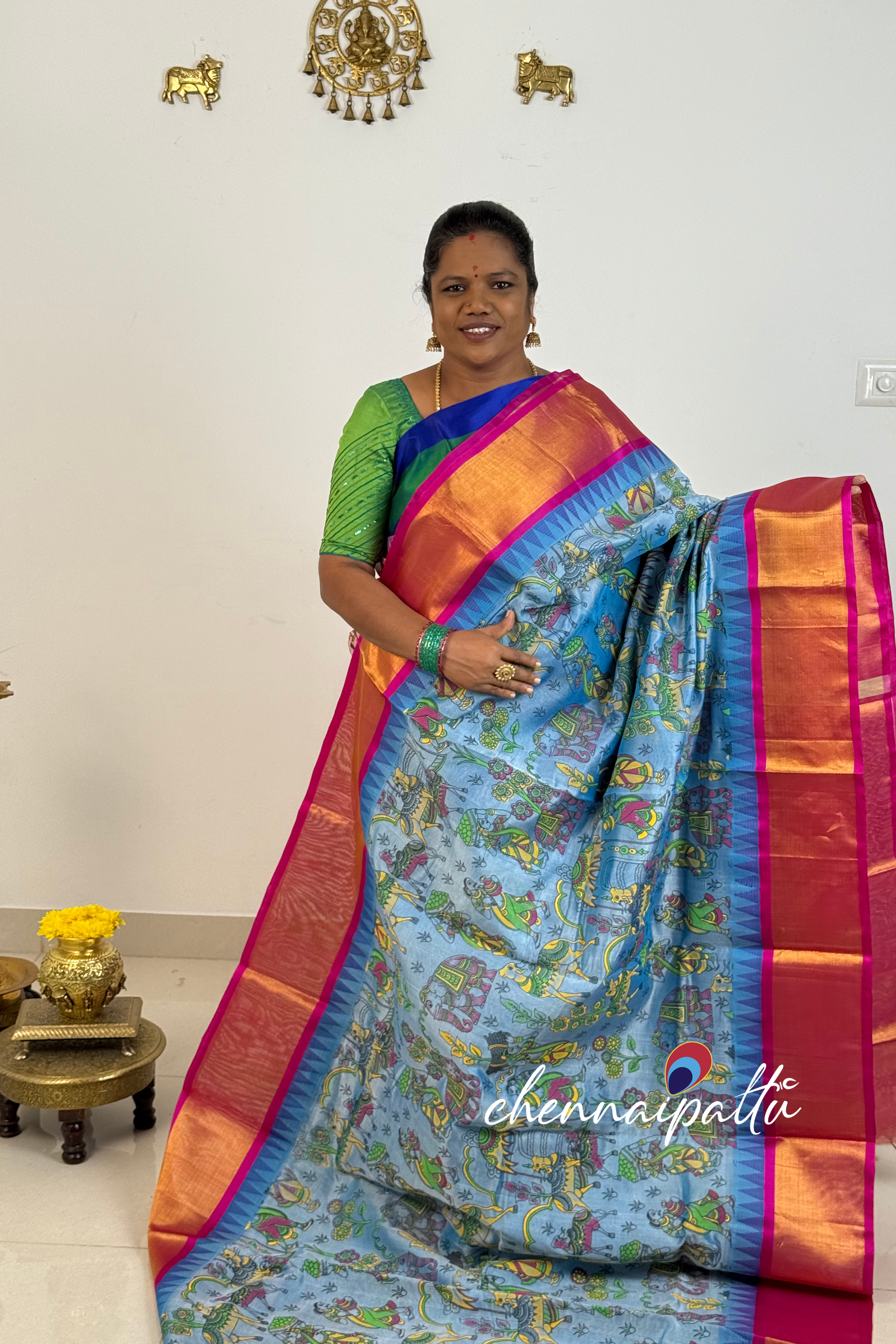 Mangai - Kupadam Silk Cotton Saree | Blouse Attached