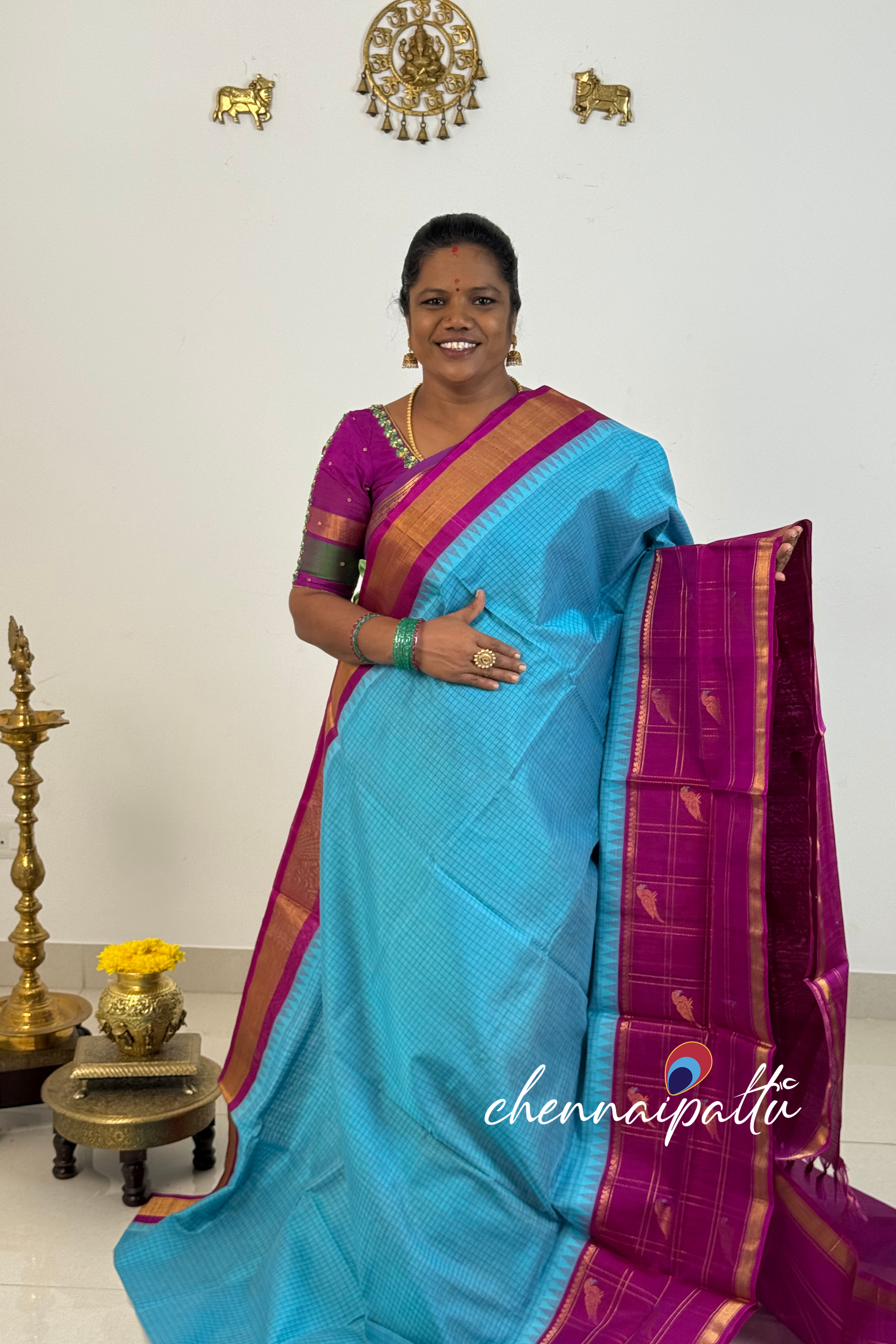 Mangai - Kupadam Silk Cotton Saree | Blouse Attached